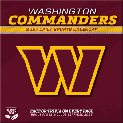 Washington Commanders 2027 Box Calendar