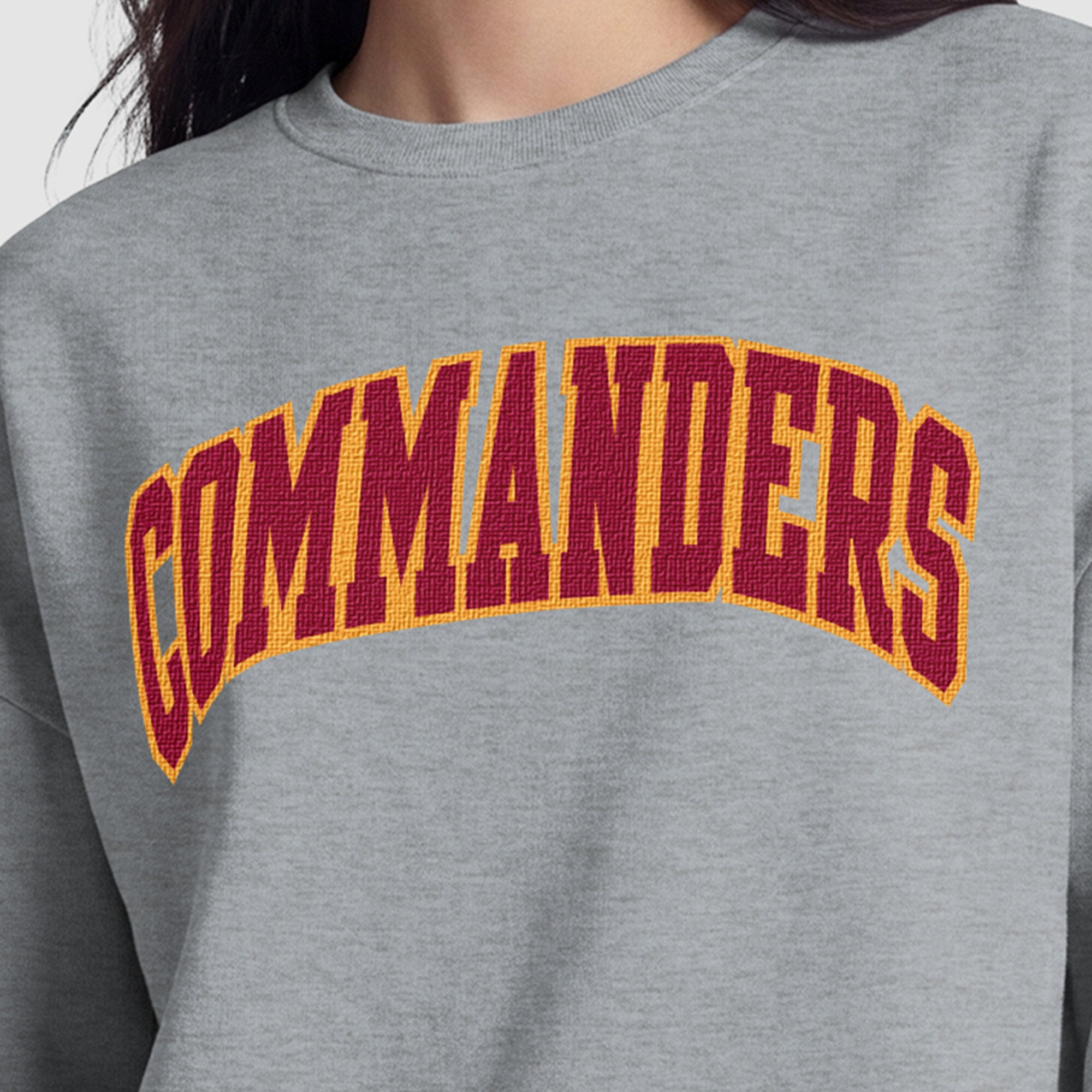 Sweat-shirt à doublure contrastée pour femme Washington Commanders Champion - Gris chiné