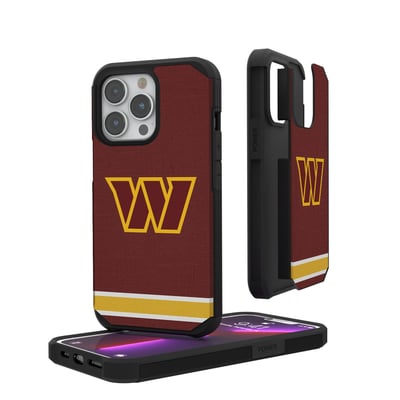 Washington Commanders iPhone Rugged Stripe Design Case