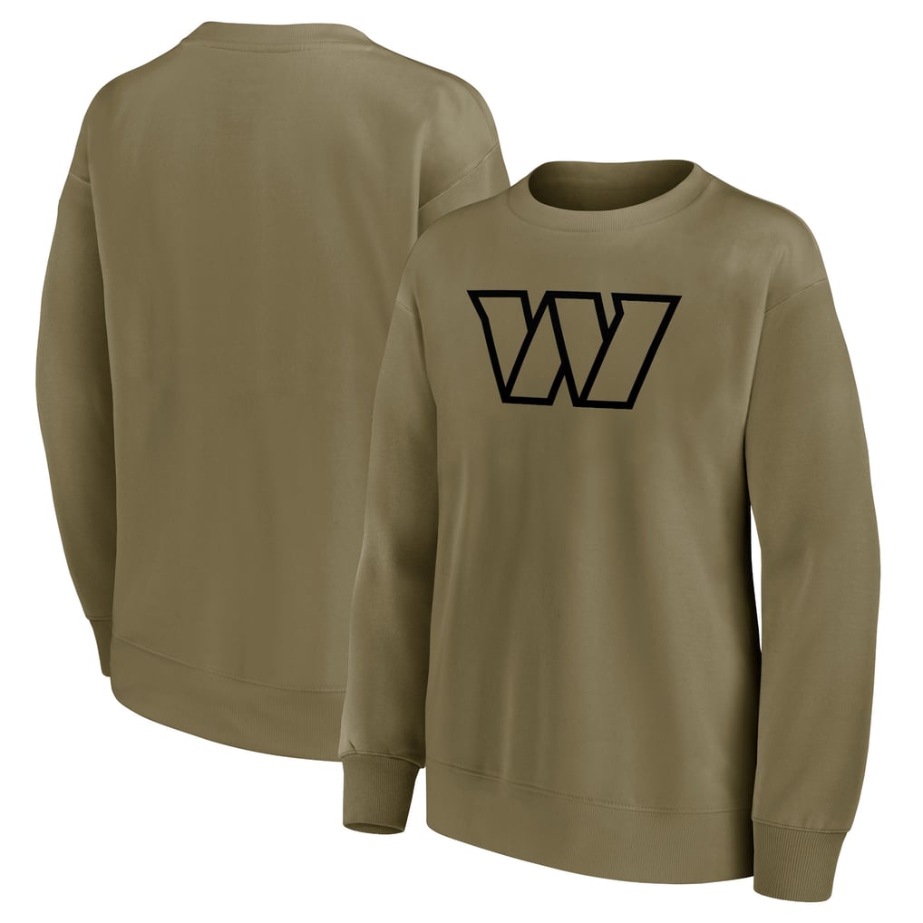 Washington Commanders Mono Logo Graphic Oversized Crew Sweatshirt - Womens