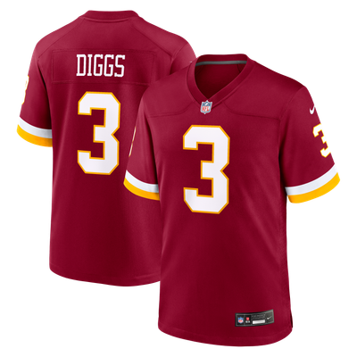 Camiseta Nike Game de la 1ª equipación del Washington Commanders - Burdeos - Stefon Diggs - Hombre