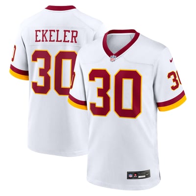 Camiseta Nike Game de la 2ª equipación del Washington Commanders - Blanco - Austin Ekeler - Hombre