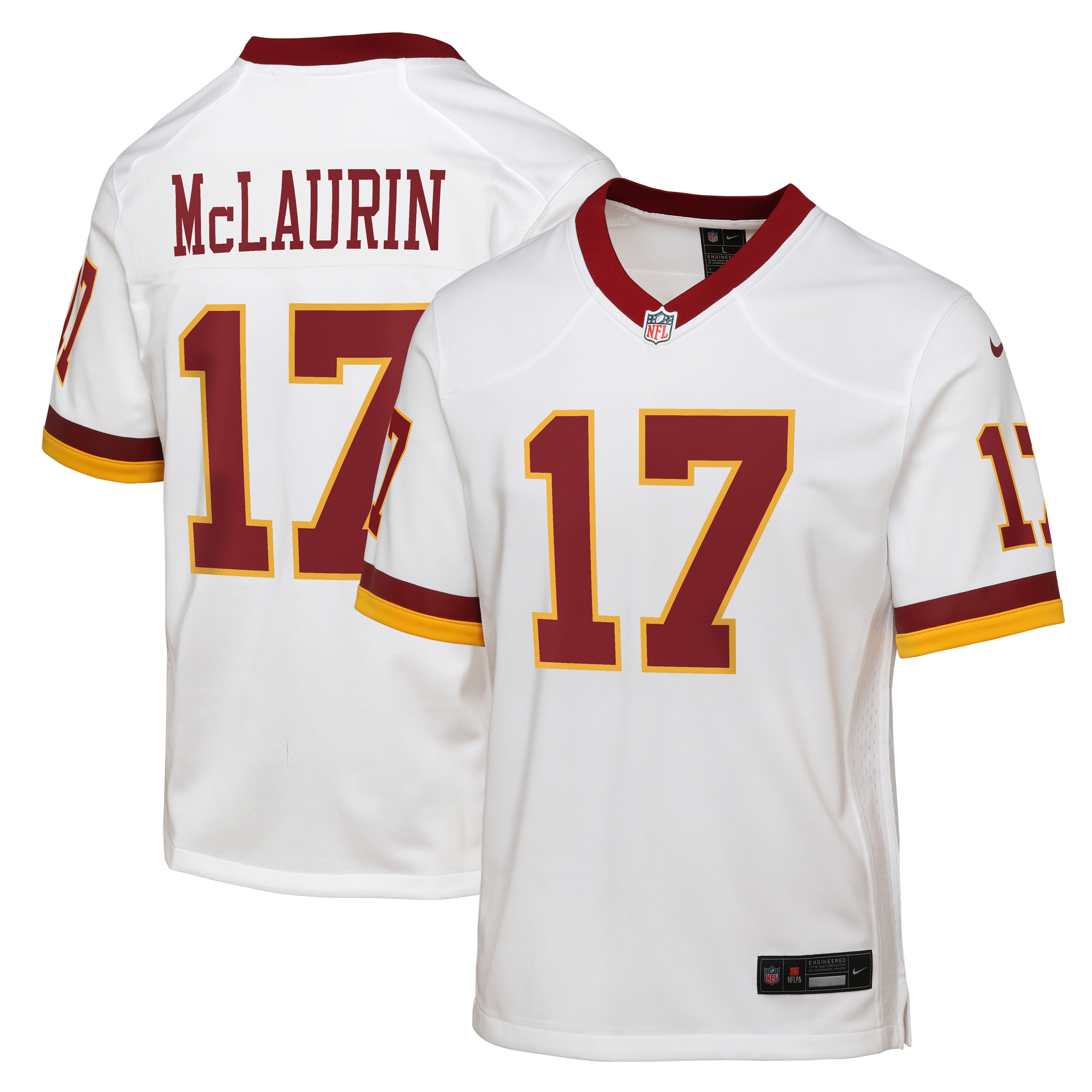Washington Commanders Nike Game Road Jersey - White - Terry McLaurin ...