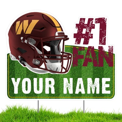 Washington Commanders #1 Fan Personalized Lawn Sign