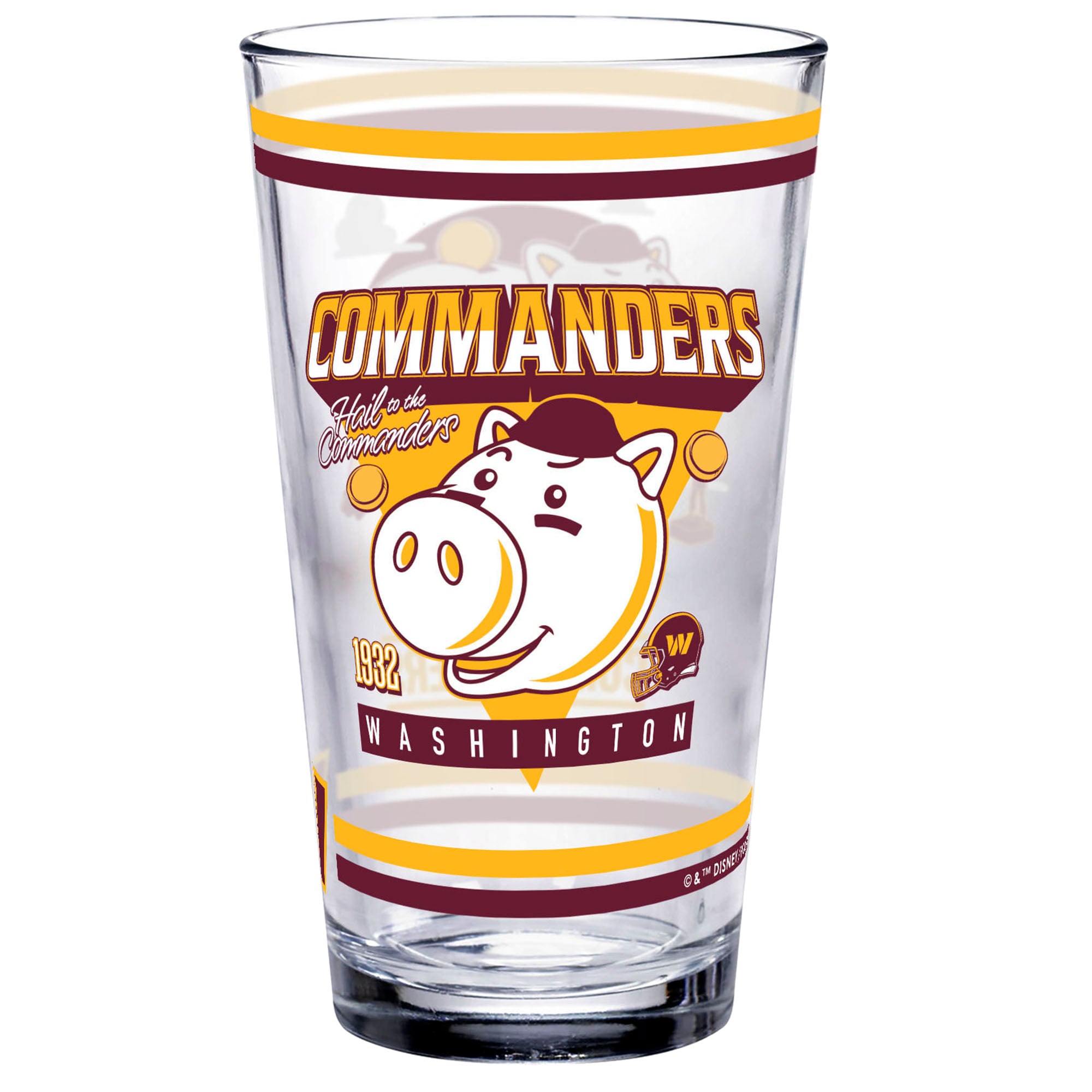 Verre à pinte WinCraft Washington Commanders Disney x NFL Hamm 473 ml (16 oz).