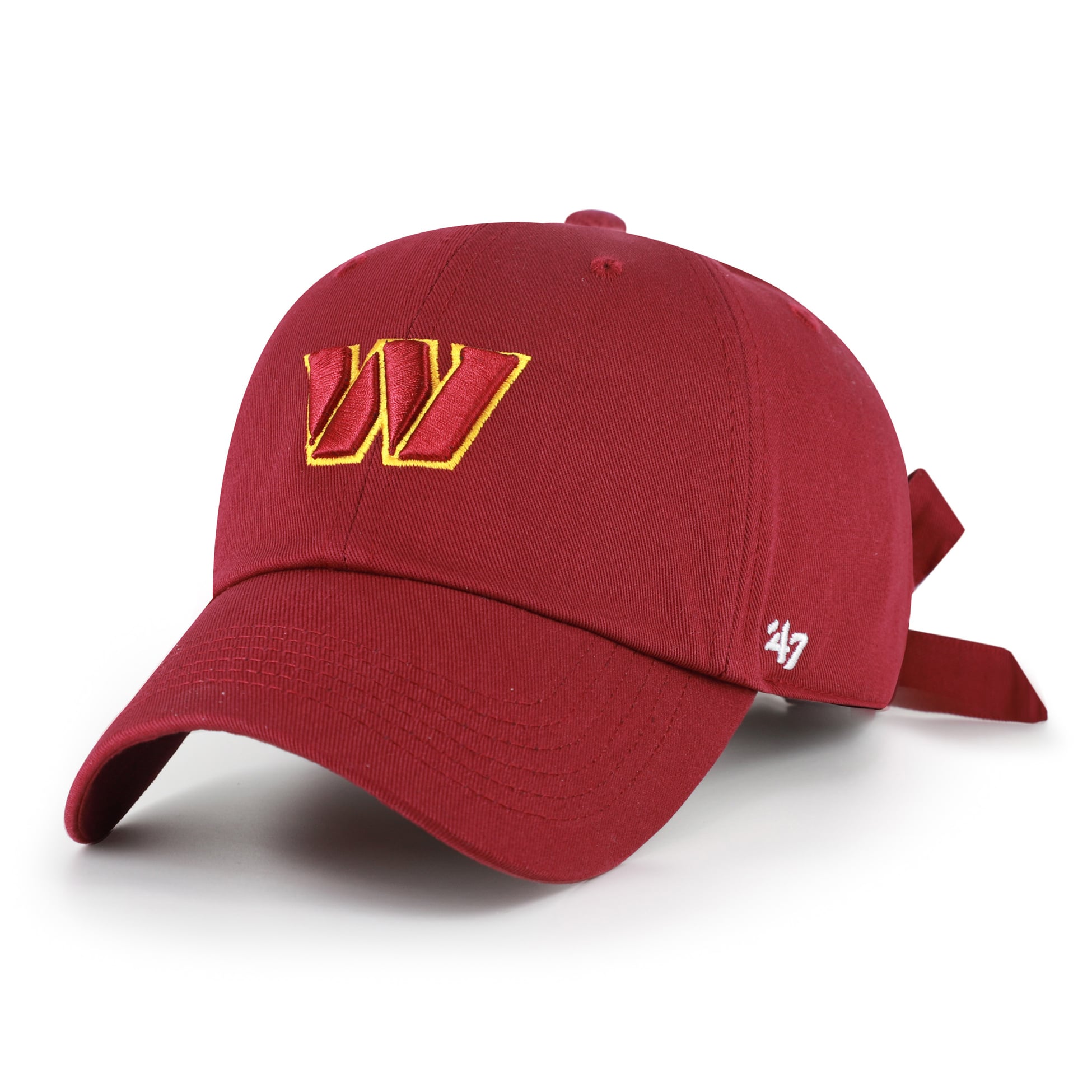Women's '47 Burgundy Washington Commanders Bow Back Clean Up Adjustable Hat