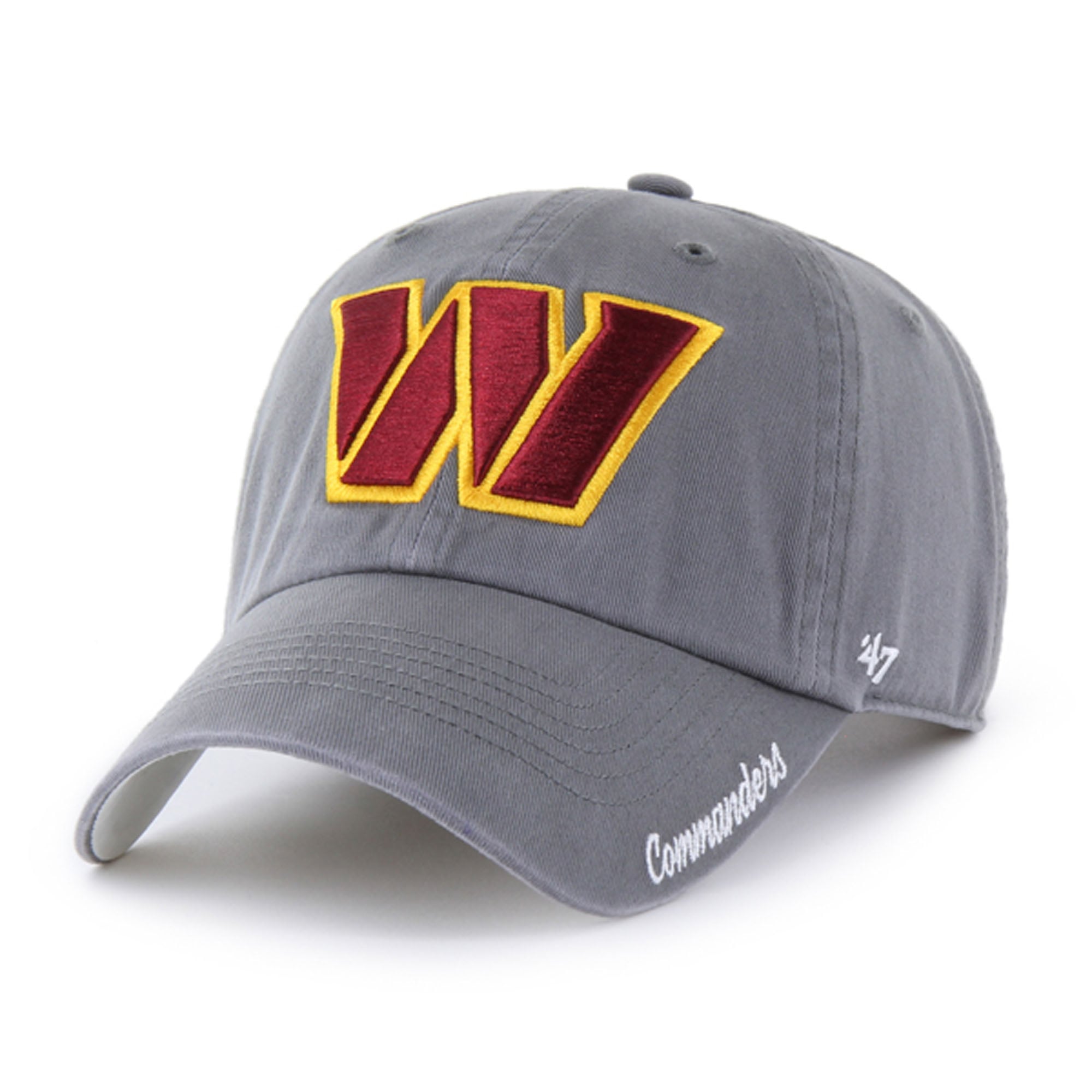 Casquette ajustable Washington Commanders Luminance Cheer Clean Up grise pour femme '47