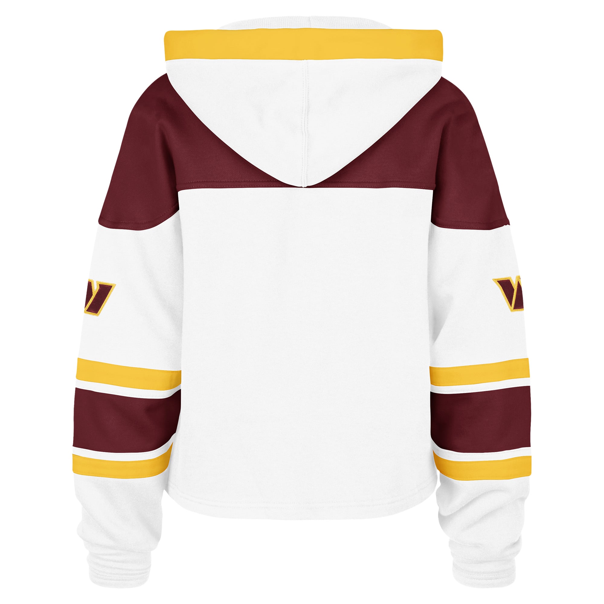 Sweat à capuche pour femme '47 White Washington Commanders Cut Thru Superior Lacer