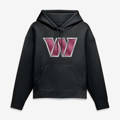 Washington Commanders Women's Metallic Mascot Hoodie - Black