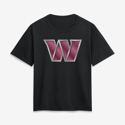 Washington Commanders Women's Metallic Mascot T-Shirt - Black