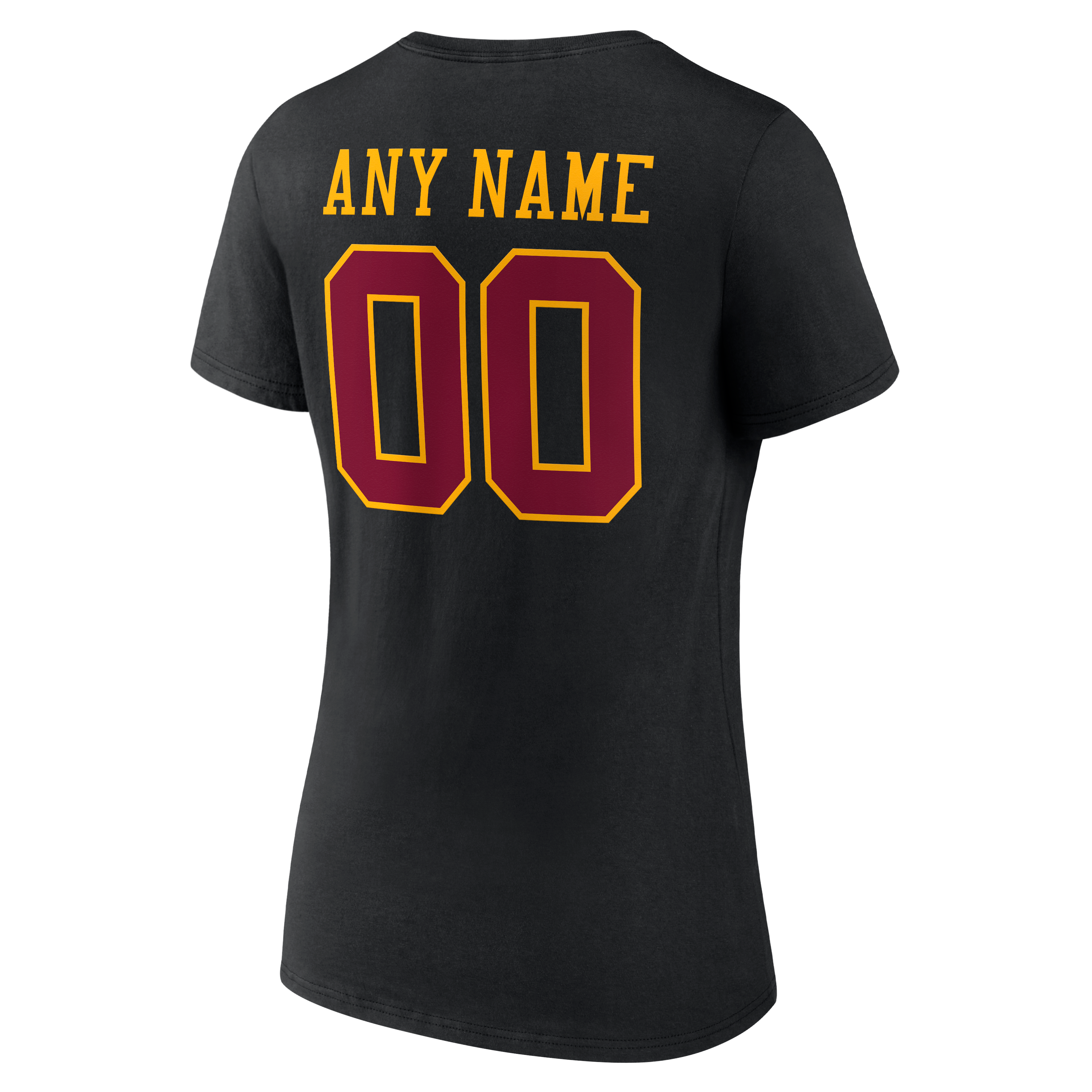 Women's Washington Commanders Team Authentic Personalized Name & Number V-Neck T-Shirt
