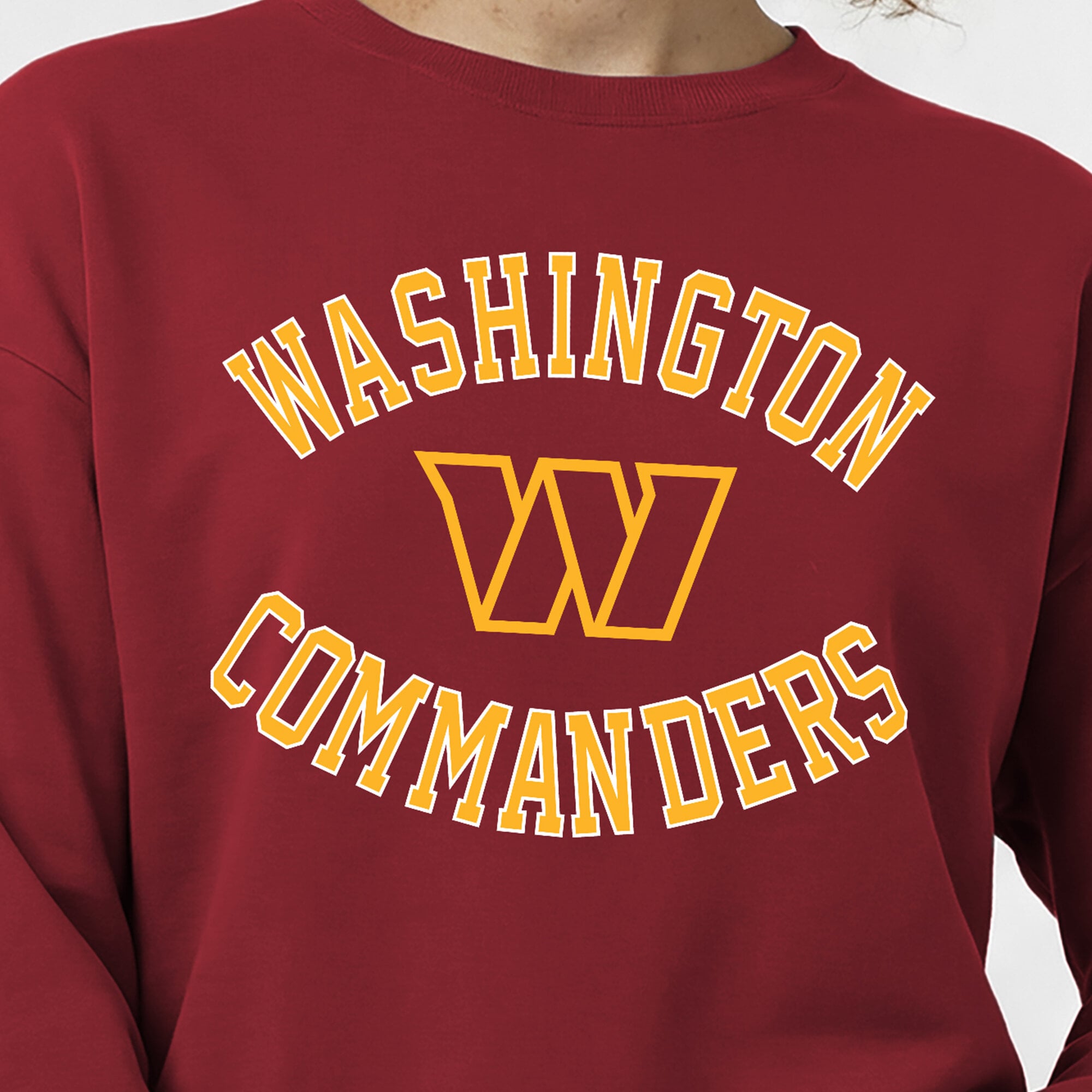 Women's Champion Burgundy Washington Commanders Heart & Soul Powerblend Sweatshirt