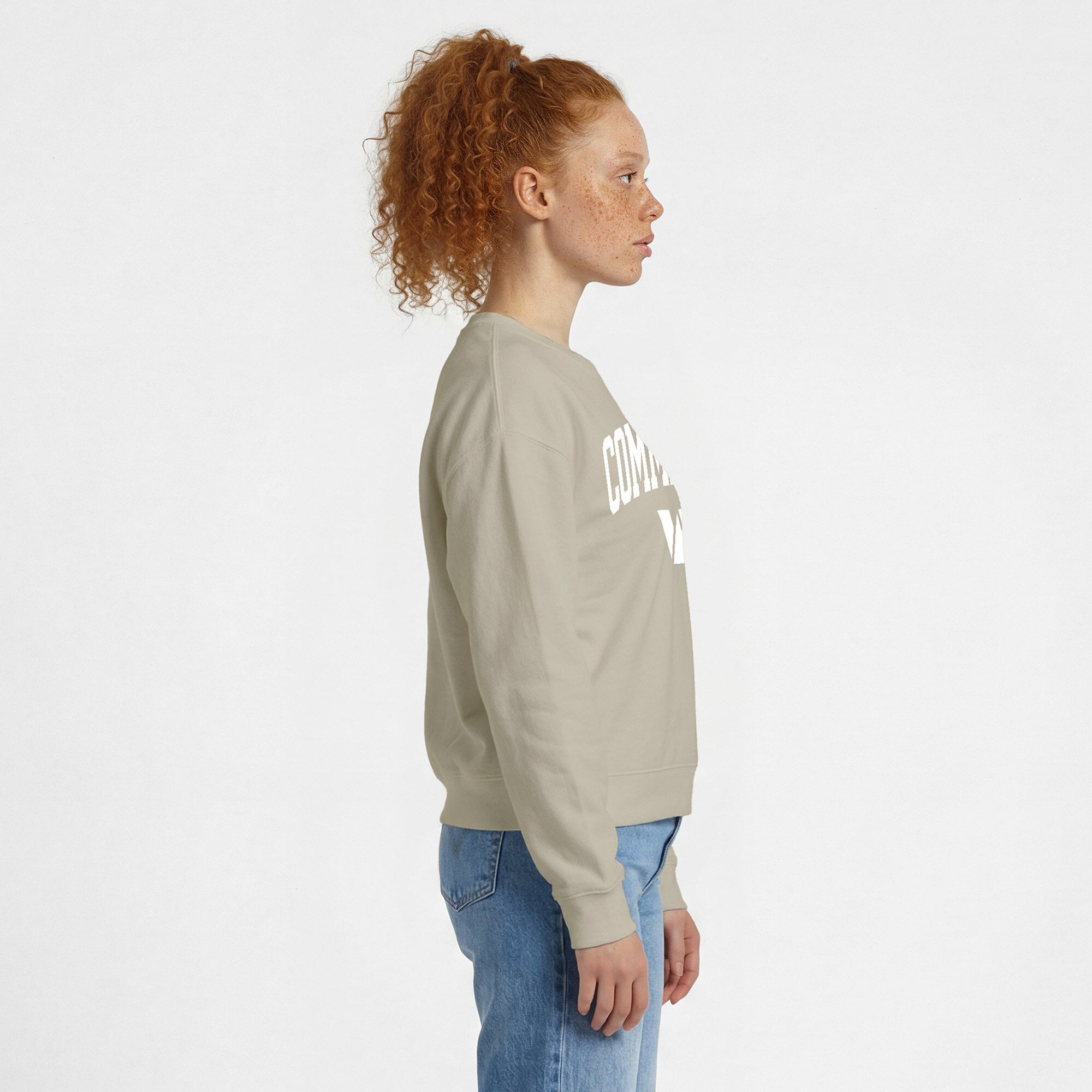 Women's Champion  Light Brown Washington Commanders Powerblend Cocoa Butter Fleece Sweatshirt