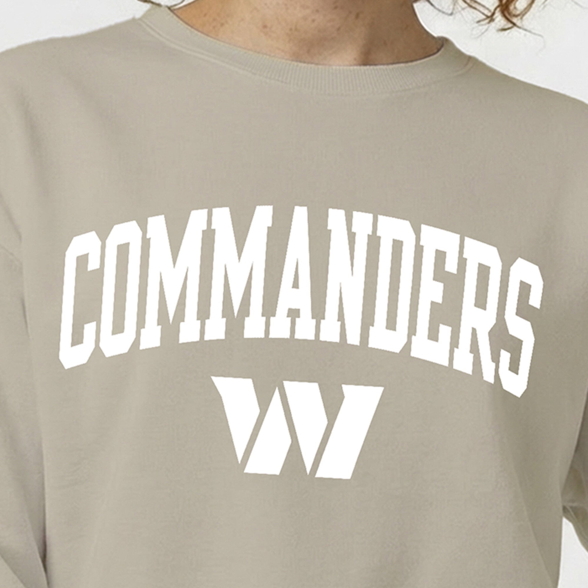 Women's Champion  Light Brown Washington Commanders Powerblend Cocoa Butter Fleece Sweatshirt