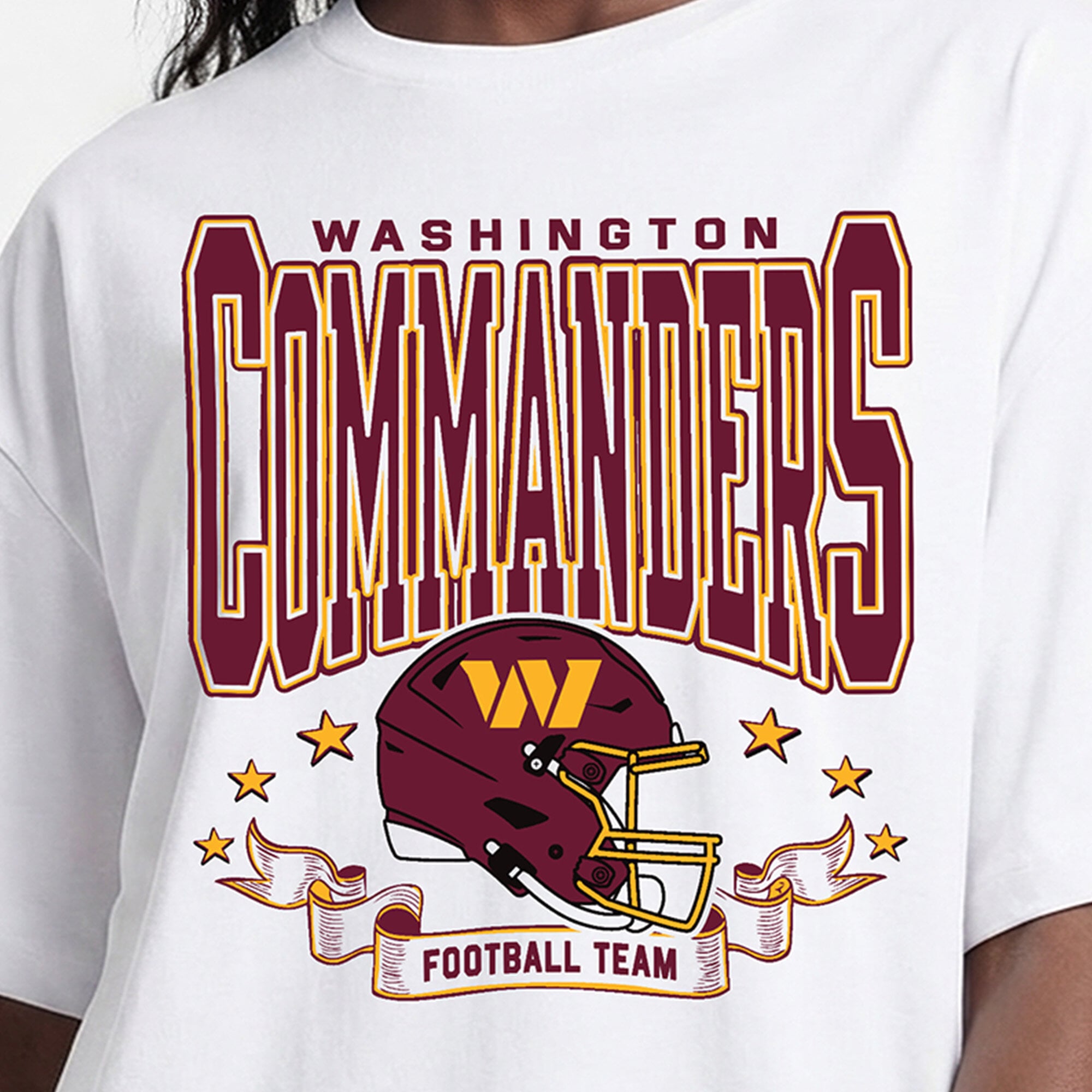 Women's Champion White Washington Commanders Oversized T-Shirt
