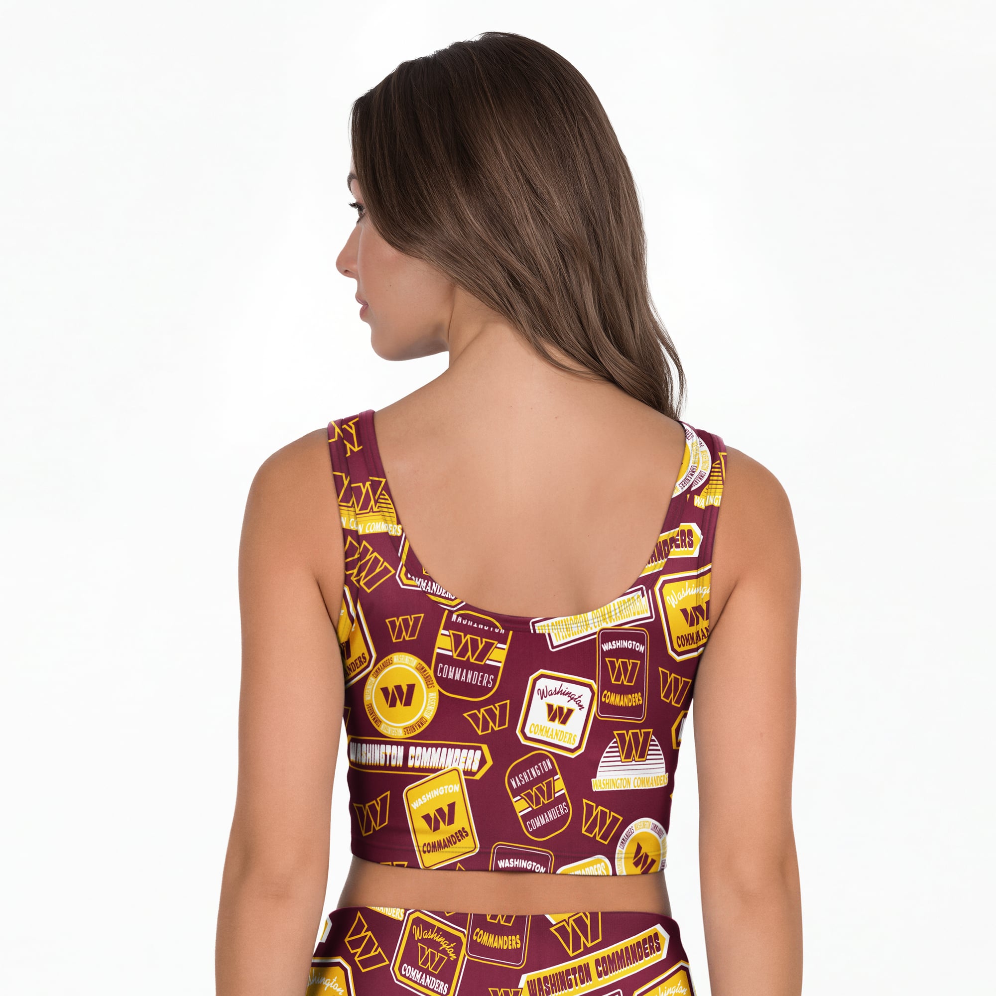 Women's Concepts Sport Burgundy Washington Commanders Grady Allover Print Bralette