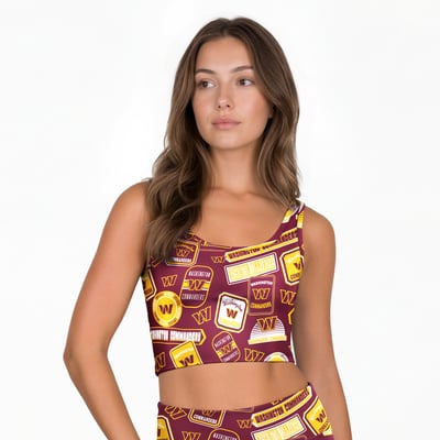 Washington Commanders Concepts Sport Women's Grady Allover Print Bralette - Burgundy
