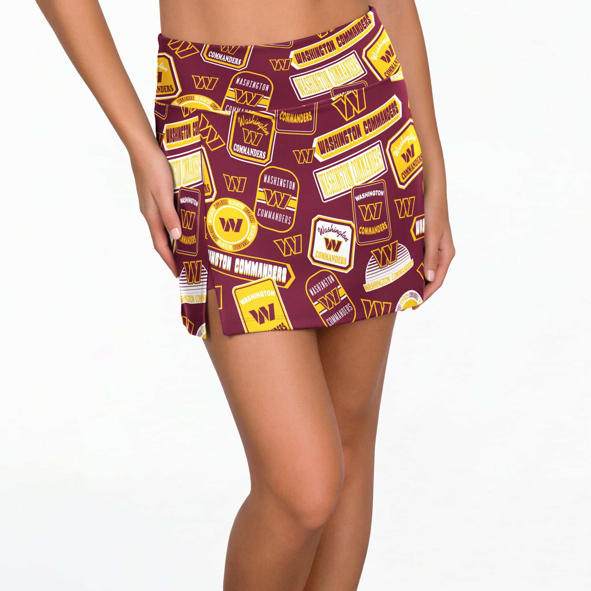 Women's Concepts Sport Burgundy Washington Commanders Grady Allover Print Sleep Skort