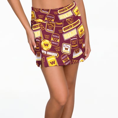 Washington Commanders Concepts Sport Women's Grady Allover Print Sleep Skort - Burgundy
