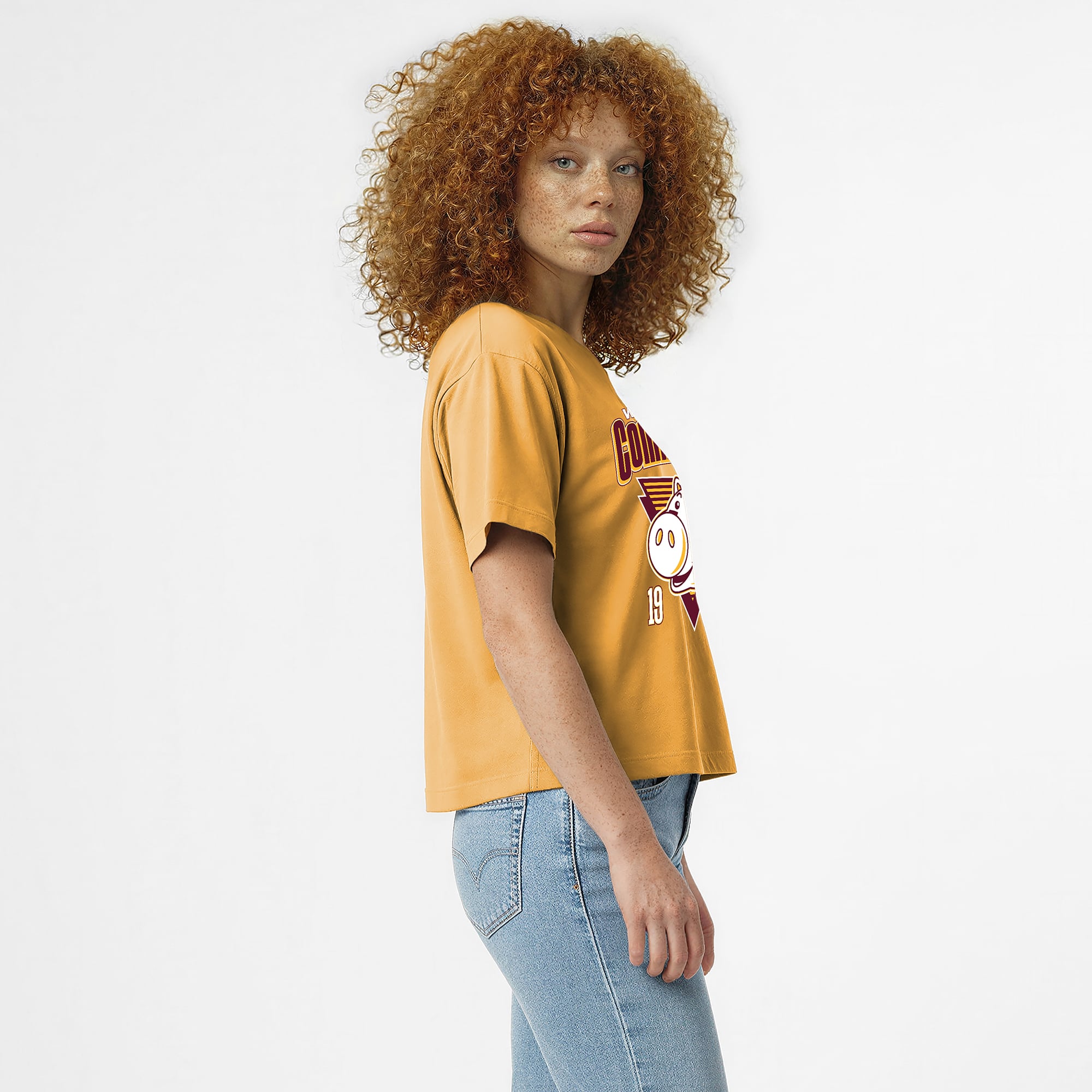 Women's Disney x Champion Gold Washington Commanders Hamm All-Star T-Shirt