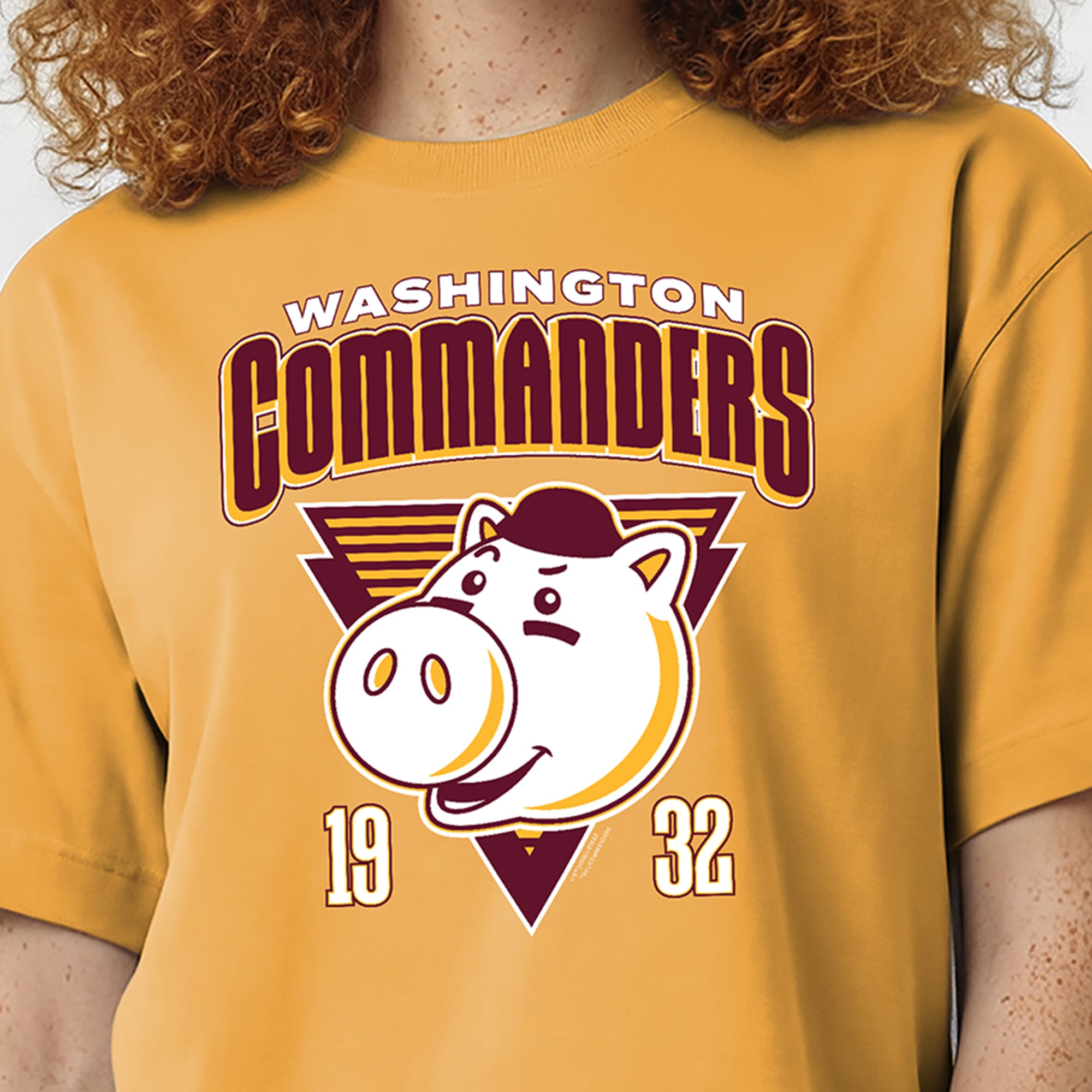 Women's Disney x Champion Gold Washington Commanders Hamm All-Star T-Shirt
