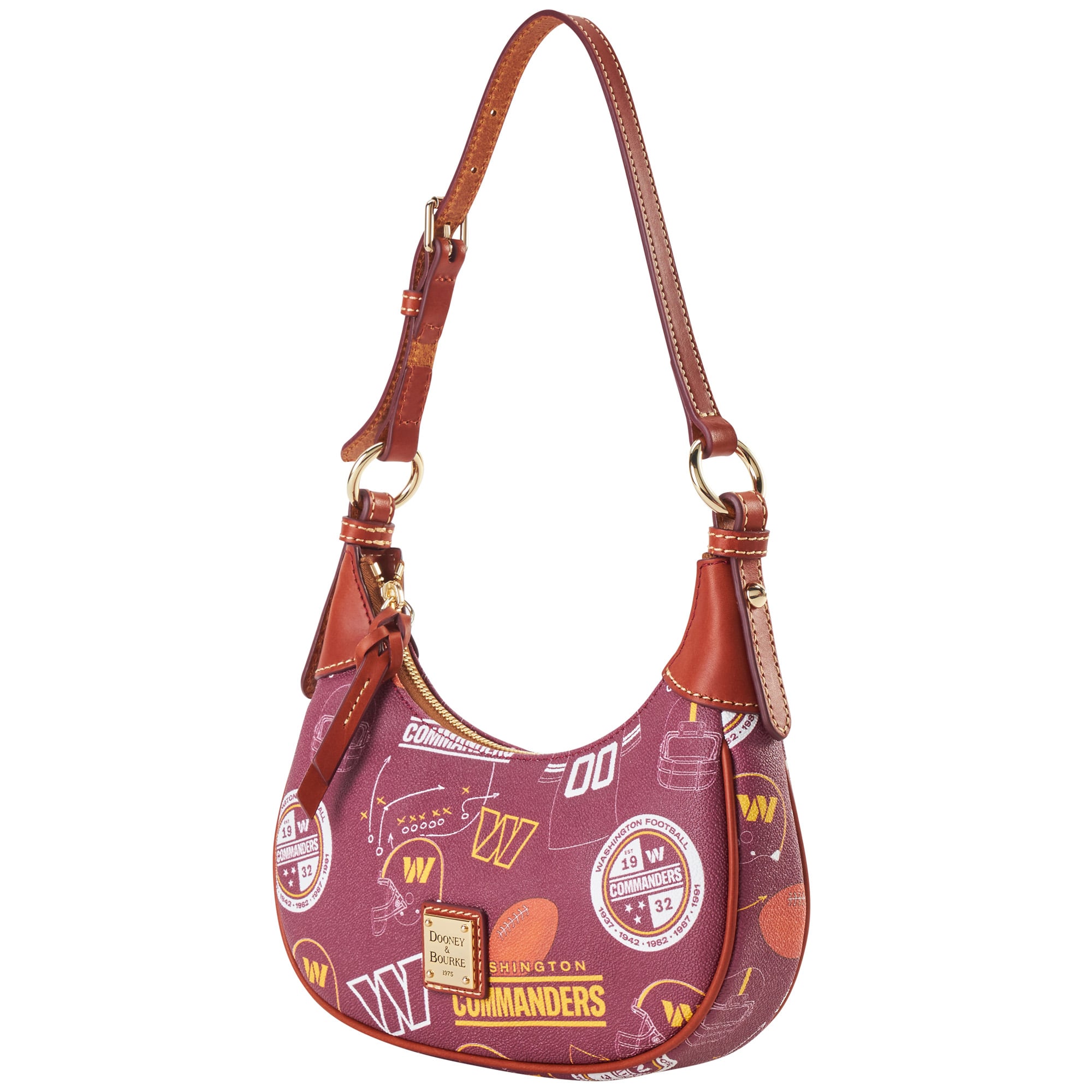Sac à bandoulière souple Washington Commanders pour femme de Dooney & Bourke