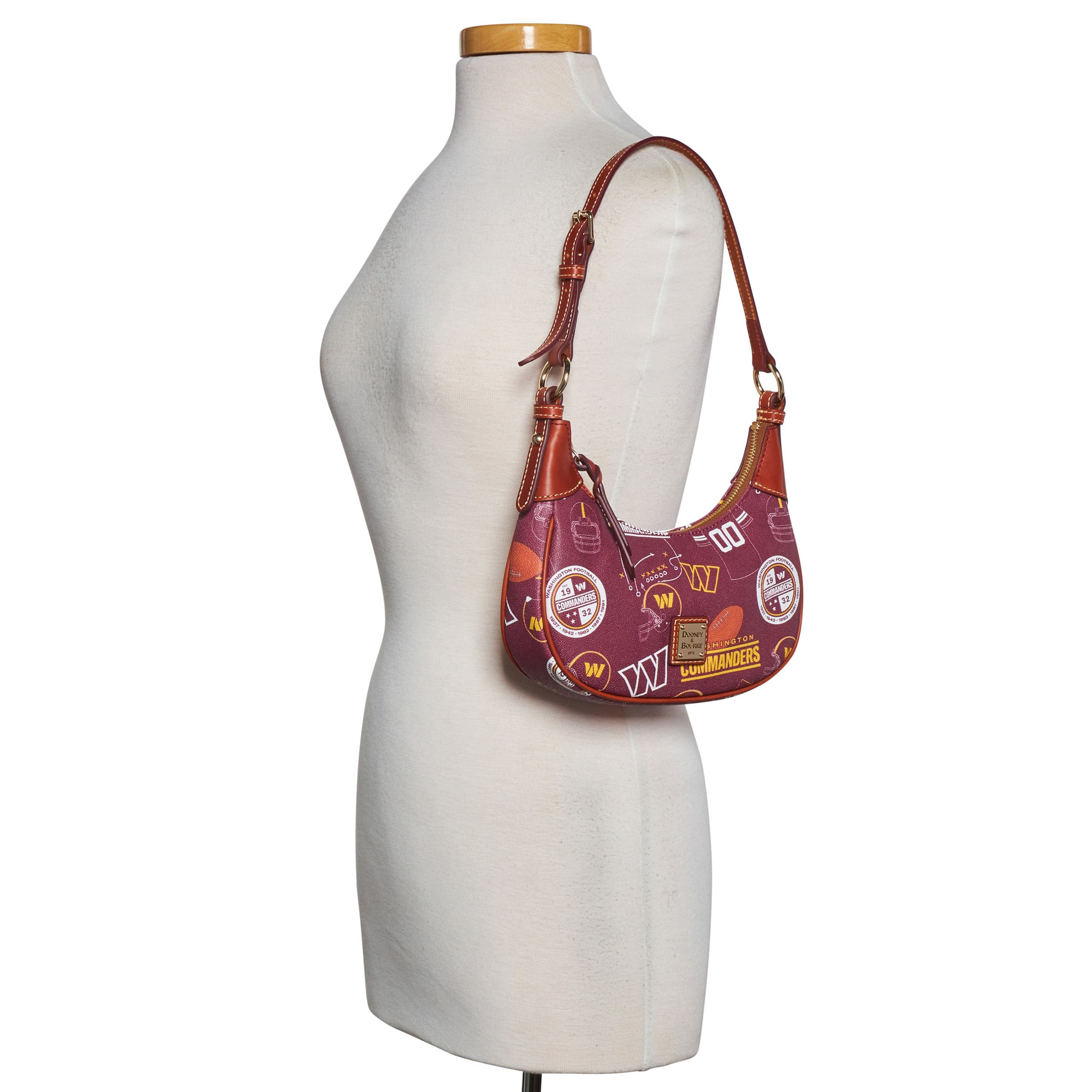 Sac à bandoulière souple Washington Commanders pour femme de Dooney & Bourke