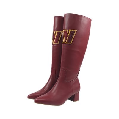  Washington Commanders FABGATING by Cuce Women's Vegan Leather Classic Team Boots - Burgundy