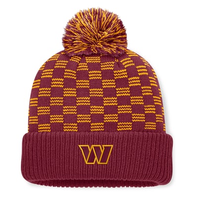  Washington Commanders Fanatics Women's Relic Cuffed Knit Hat with Pom - Burgundy