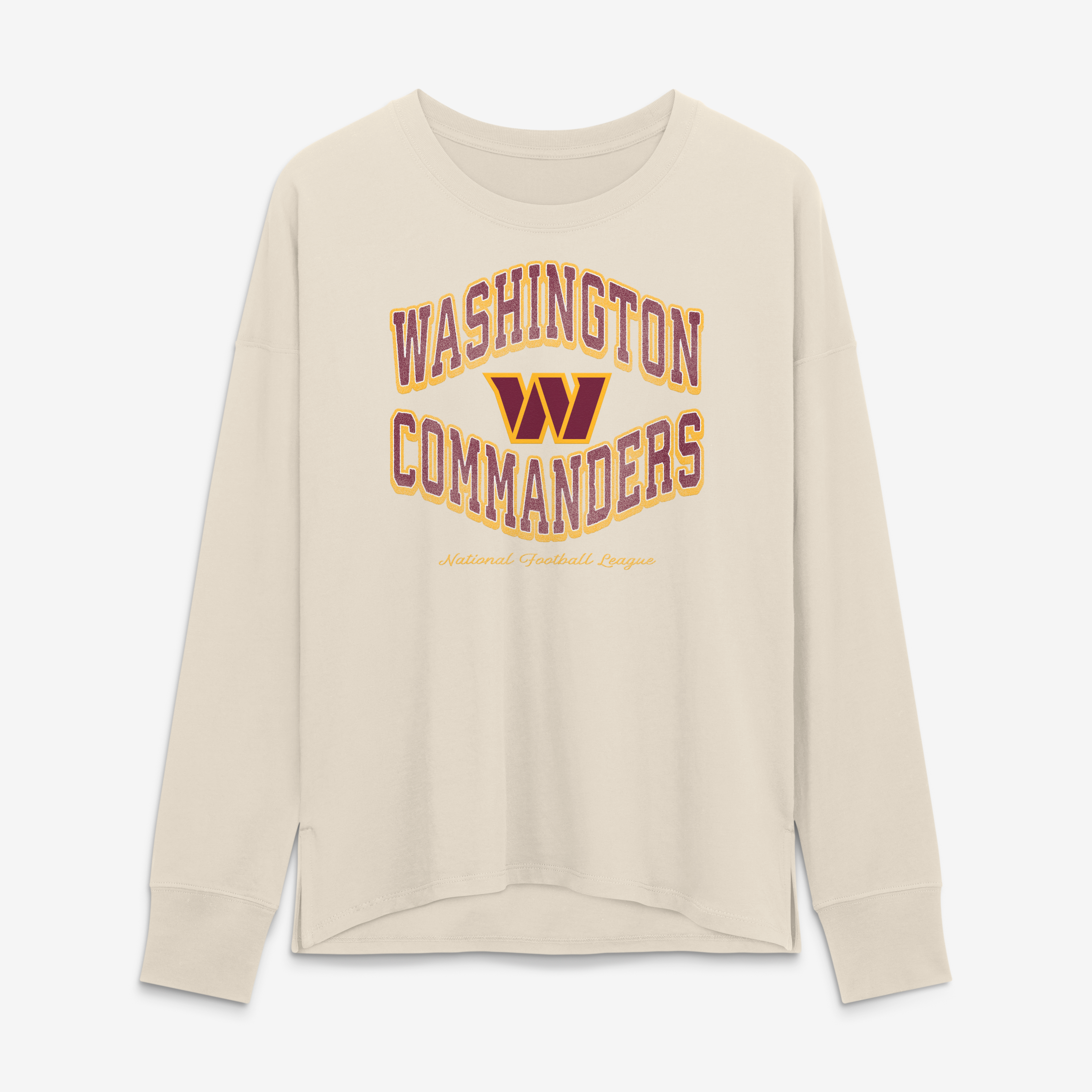 T-shirt à manches longues Fanatics Cream Washington Commanders Heritage Legacy pour femmes
