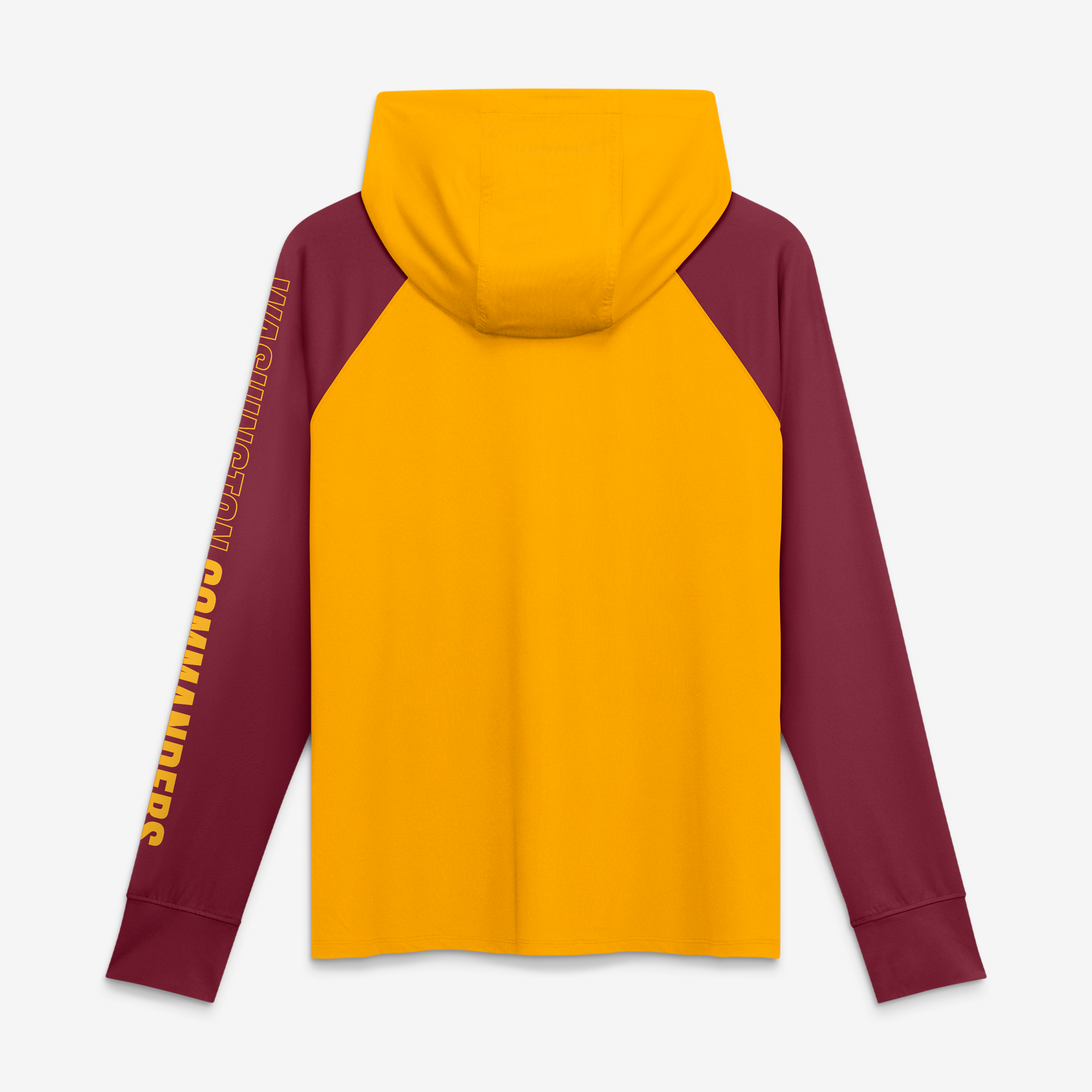 Women's Fanatics Gold/Burgundy Washington Commanders Cornerback Blitz Raglan Full-Zip Hoodie