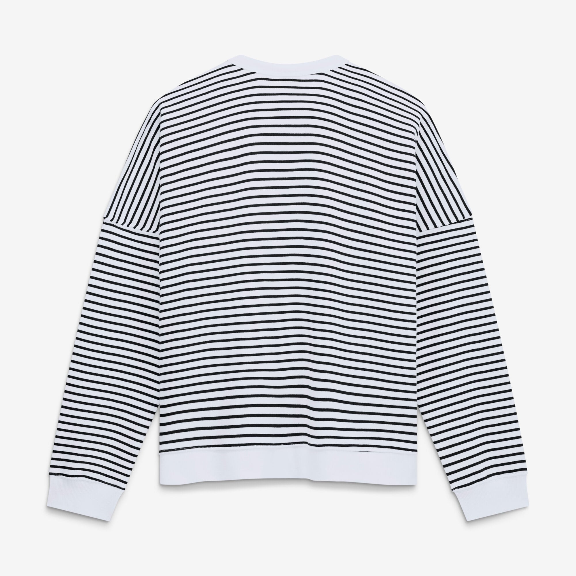 Sweat-shirt oversize rayé blanc et noir Washington Commanders pour femme de la marque Fanatics.