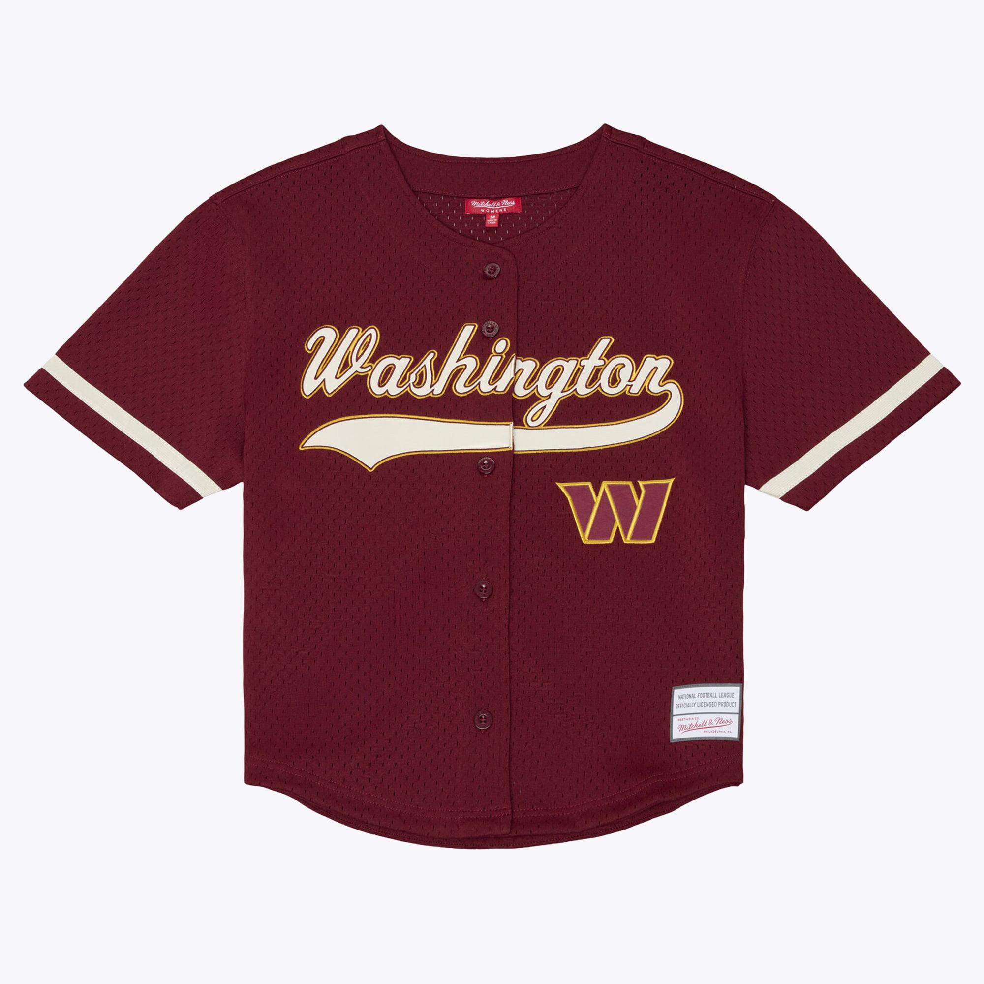 Women's Mitchell & Ness Burgundy Washington Commanders Retro Roots Baseball Jersey