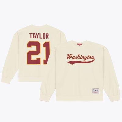 Sean Taylor Washington Commanders Mitchell & Ness Women's Name & Number Sweatshirt - Cream

