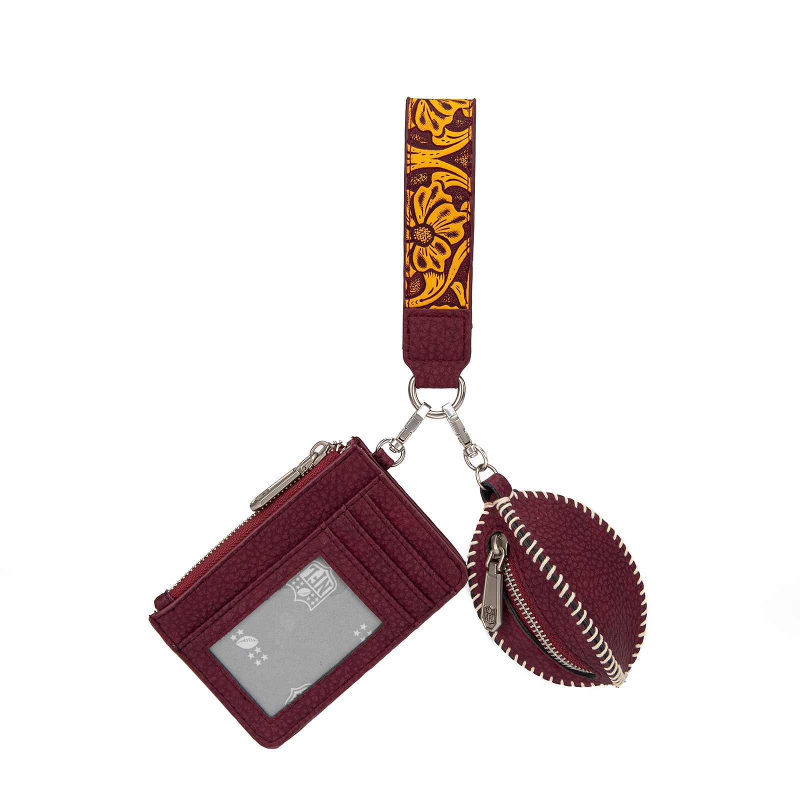 Portefeuille et bracelet porte-clés football Montana West Washington Commanders pour femmes