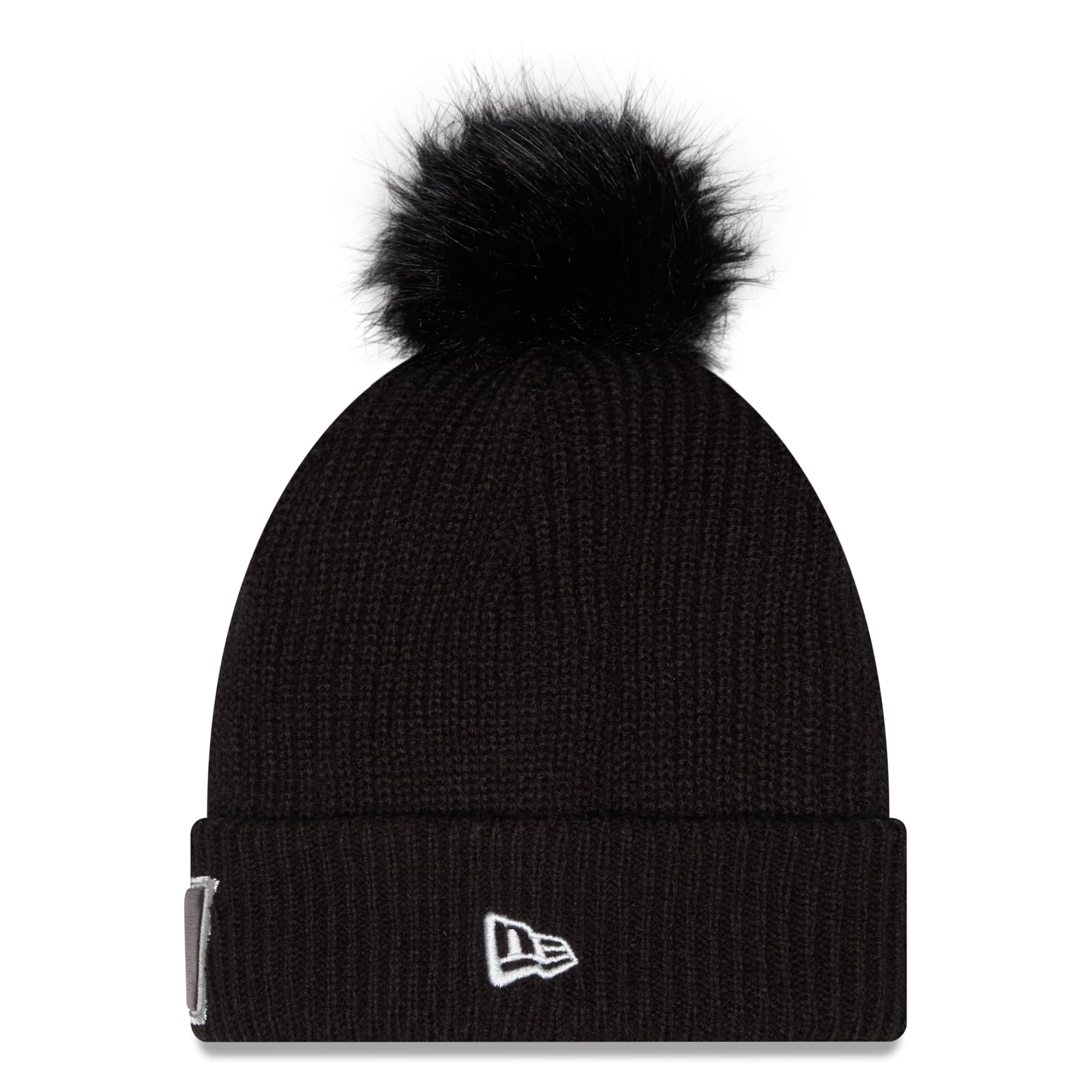 Bonnet à revers en maille avec pompon, noir, New Era Washington Commanders 2026 Salute To Service pour femme