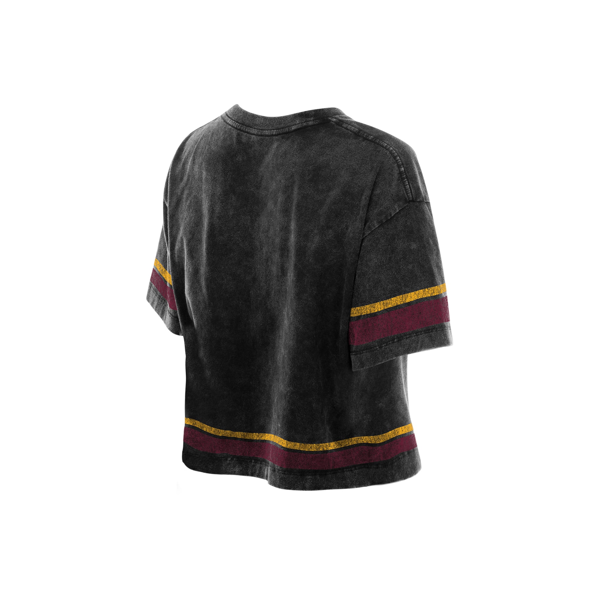 Women's New Era Black Washington Commanders Lifestyle Mineral Wash Boxy Cropped T-Shirt
