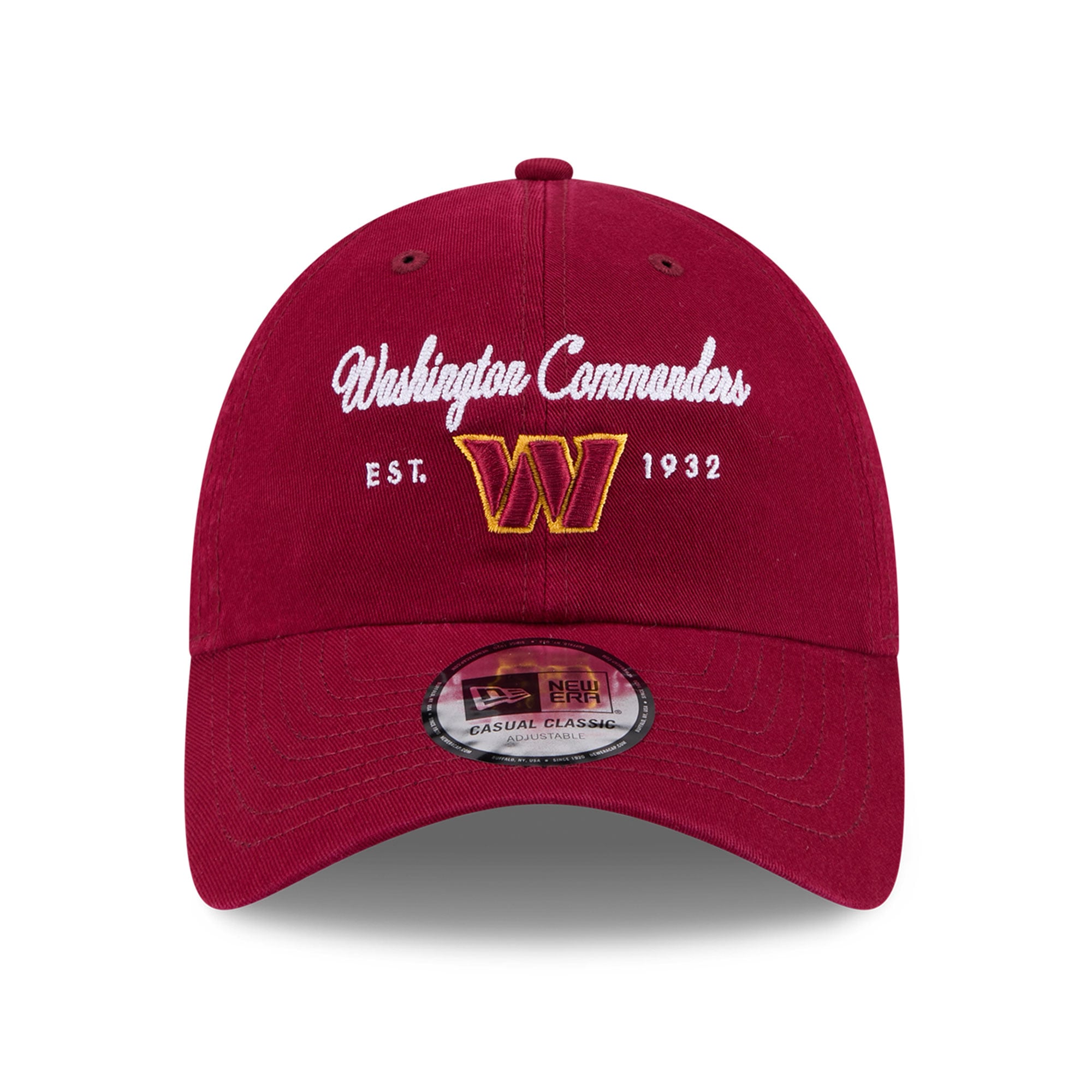 Women's New Era Burgundy Washington Commanders Script Casual Classic Adjustable Hat