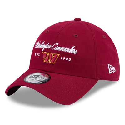 Washington Commanders New Era Women's Script Casual Classic Adjustable Hat - Burgundy
