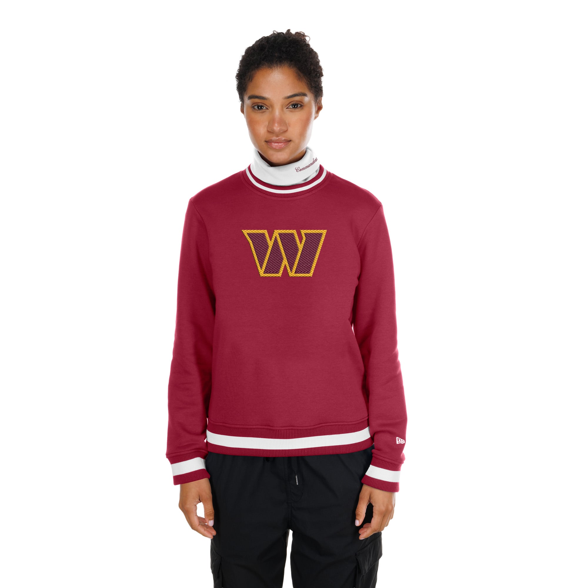 Pull à col roulé New Era Washington Commanders Sport Classics bordeaux pour femme