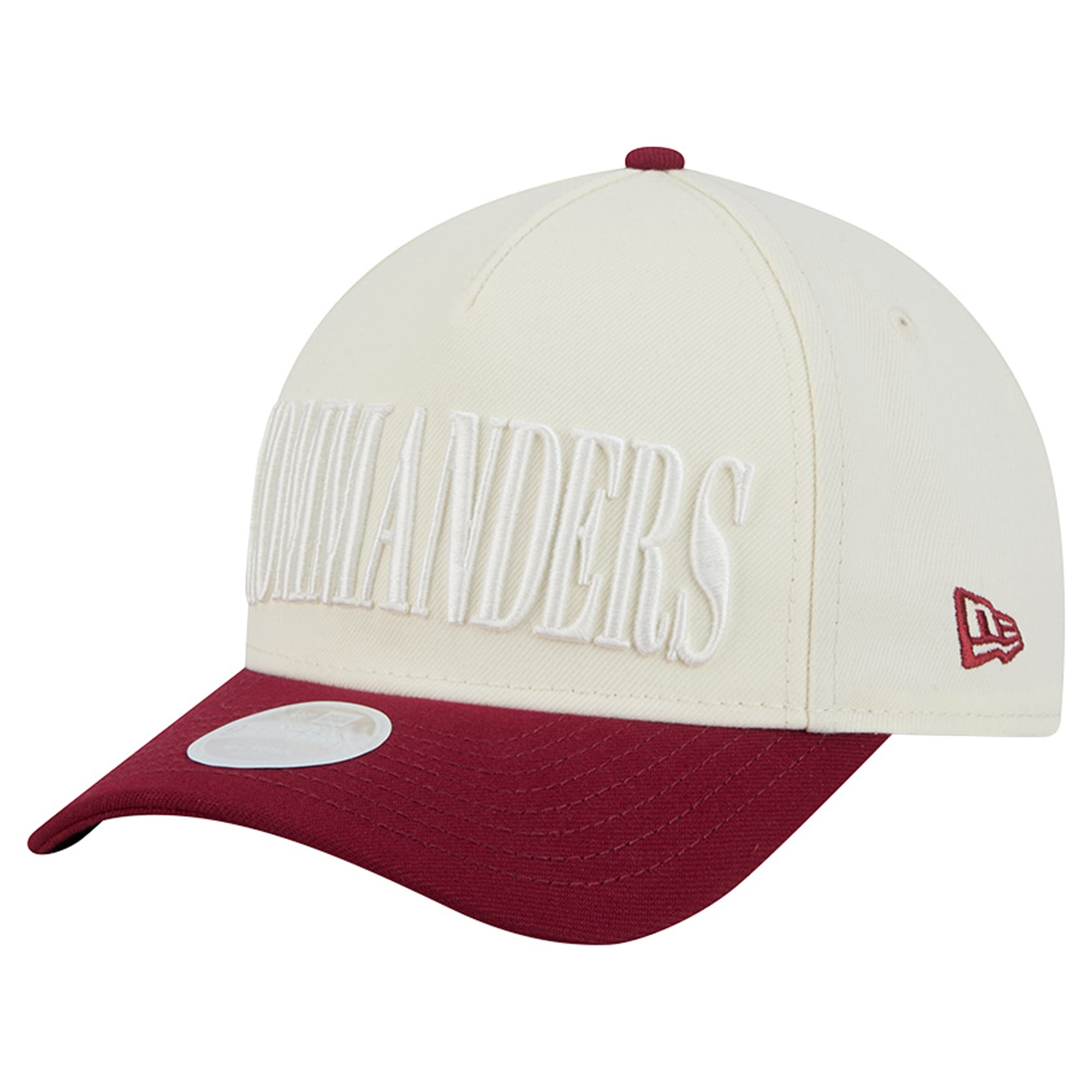 Women's New Era Cream/Burgundy Washington Commanders Tonal A-Frame 9FORTY Adjustable Hat