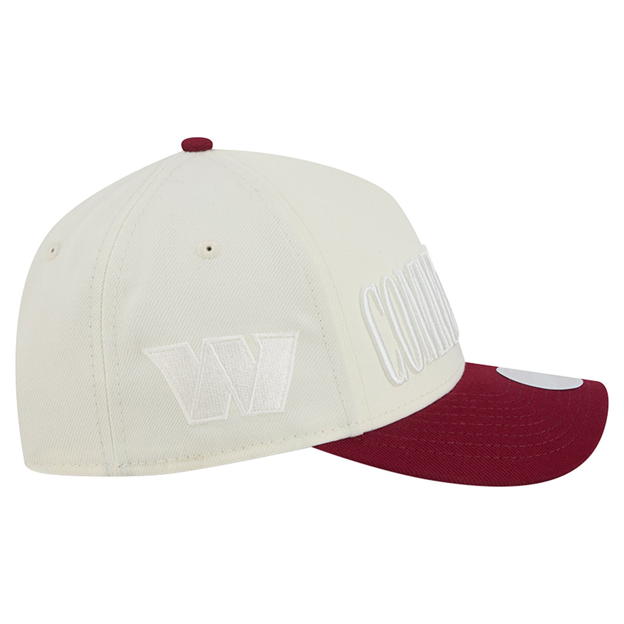 Women's New Era Cream/Burgundy Washington Commanders Tonal A-Frame 9FORTY Adjustable Hat