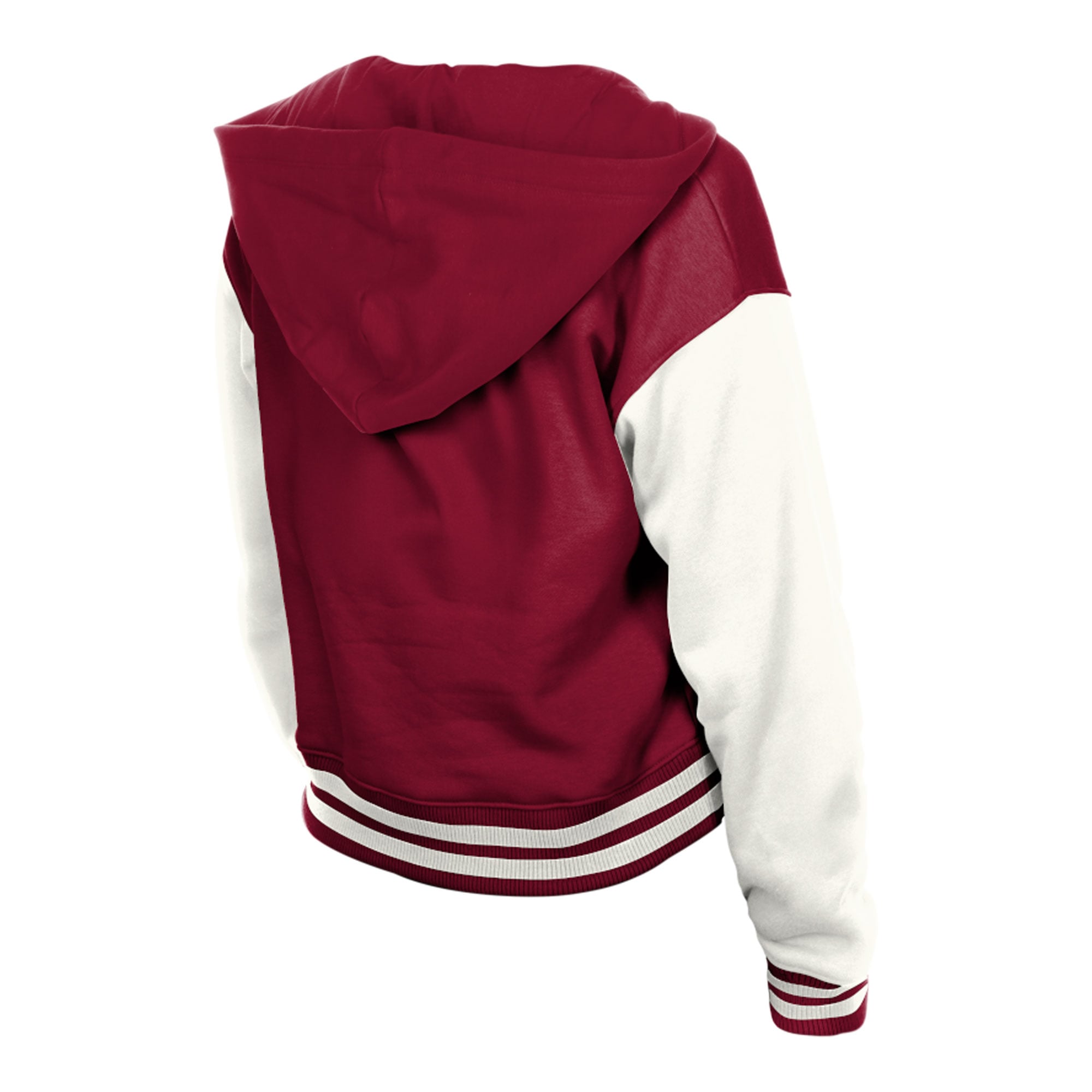 Veste à capuche New Era Washington Commanders bordeaux rétro pour femme, fermeture boutons-pression