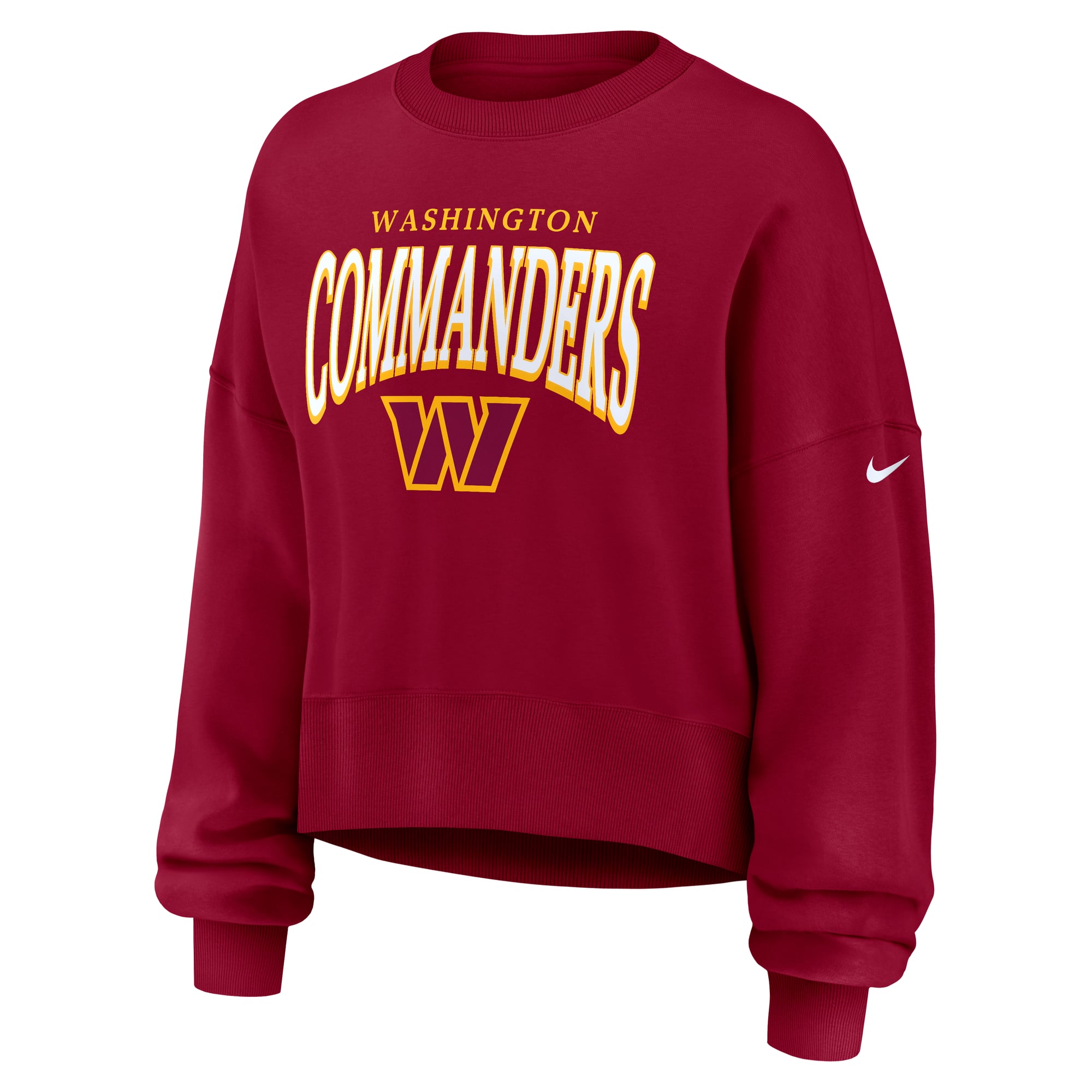 Sweat-shirt oversize en polaire Phoenix des Washington Commanders, couleur bordeaux, de Nike pour femme