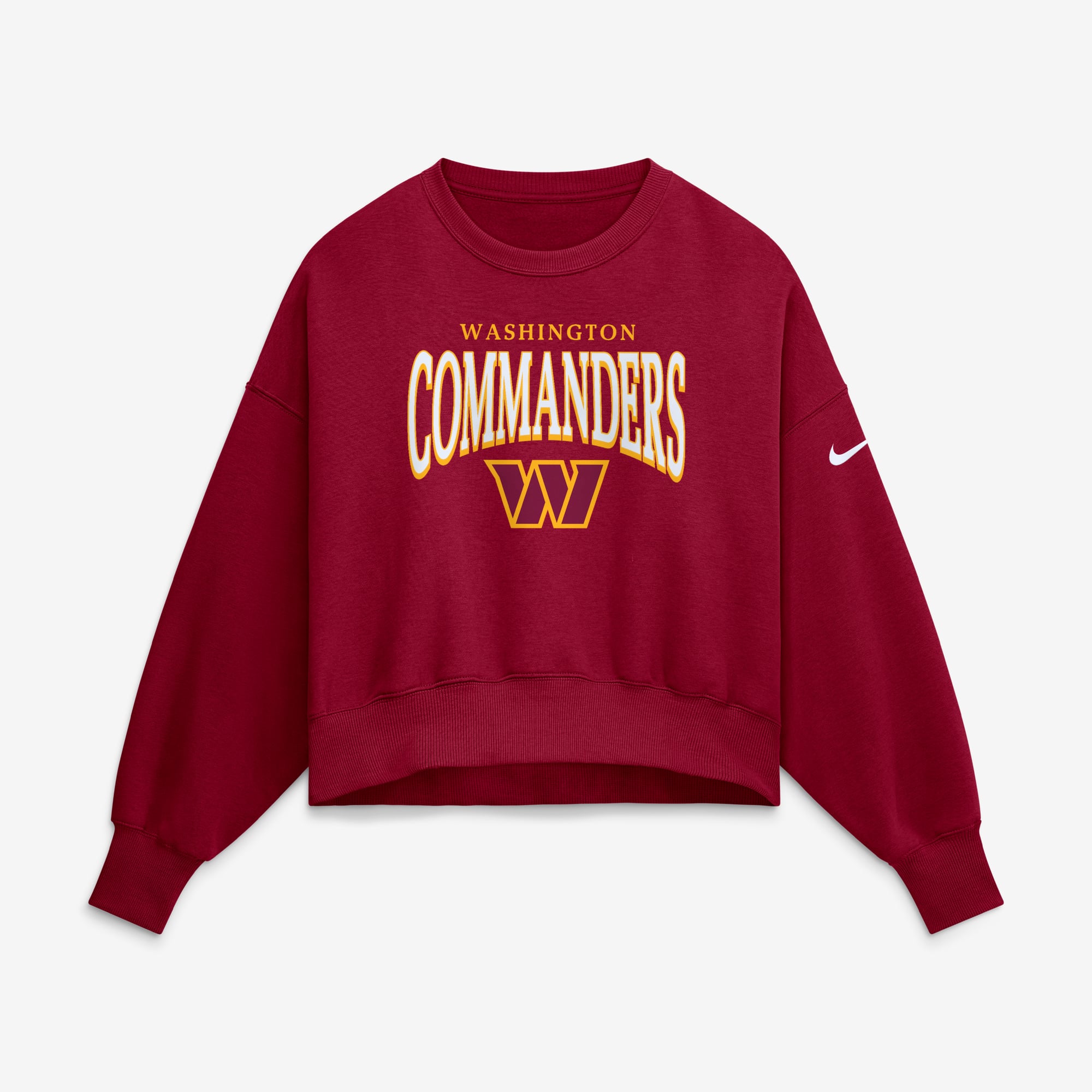 Women's Nike  Burgundy Washington Commanders Oversized Phoenix Fleece Sweatshirt