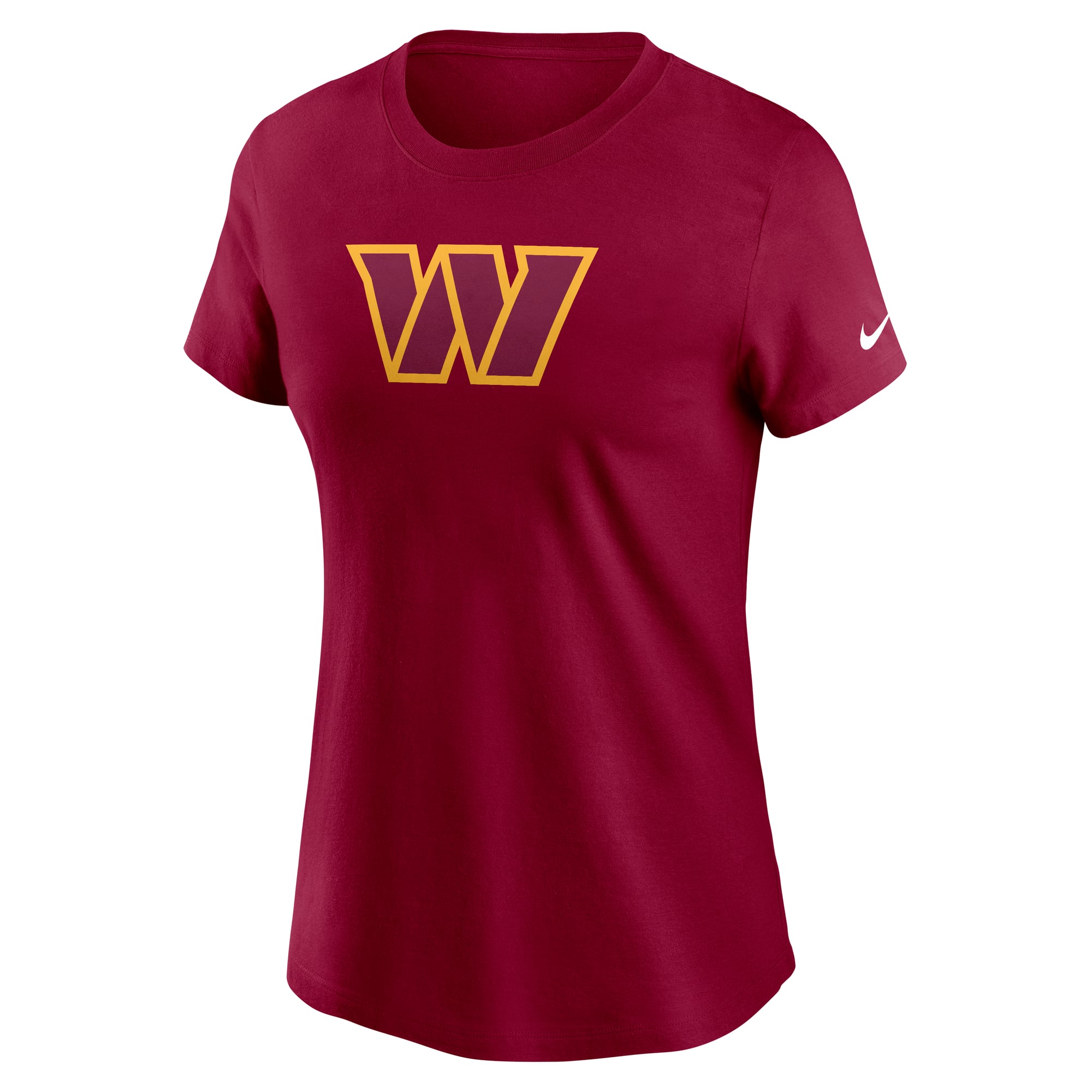T-shirt Nike bordeaux pour femme, logo principal des Washington Commanders