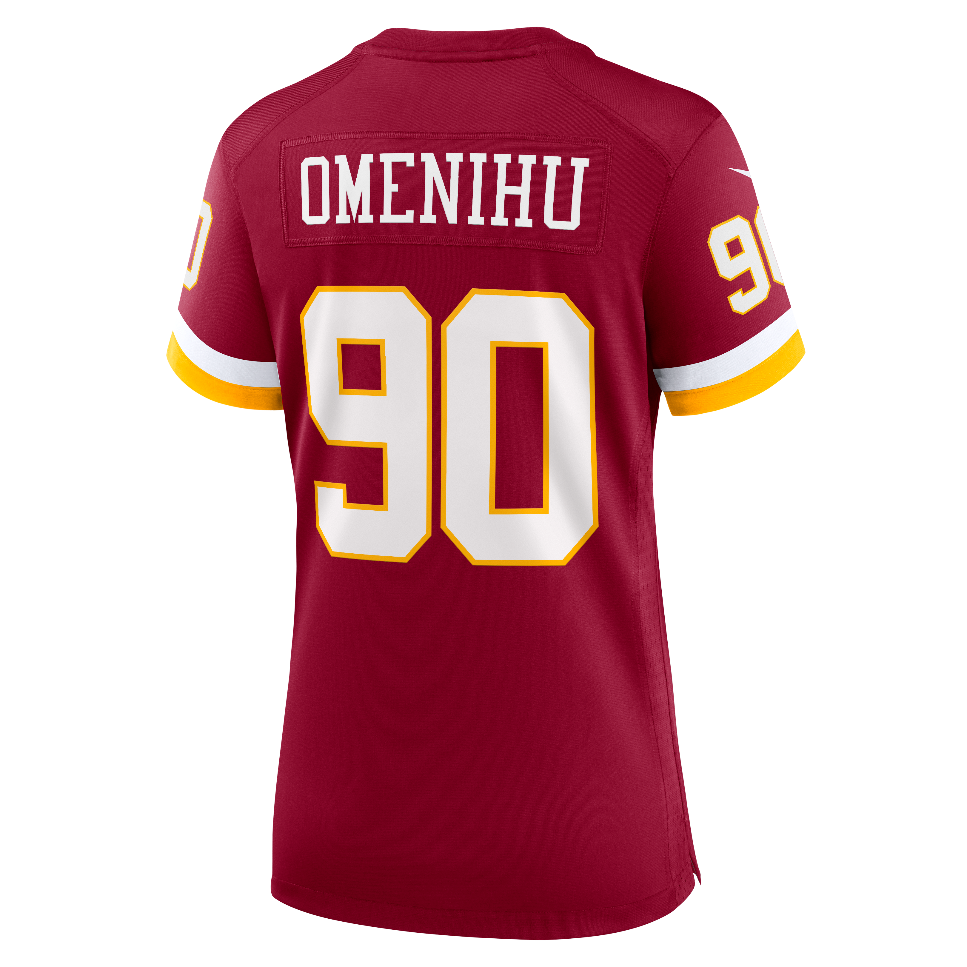 Maillot de match Nike Charles Omenihu bordeaux pour femme, Washington Commanders