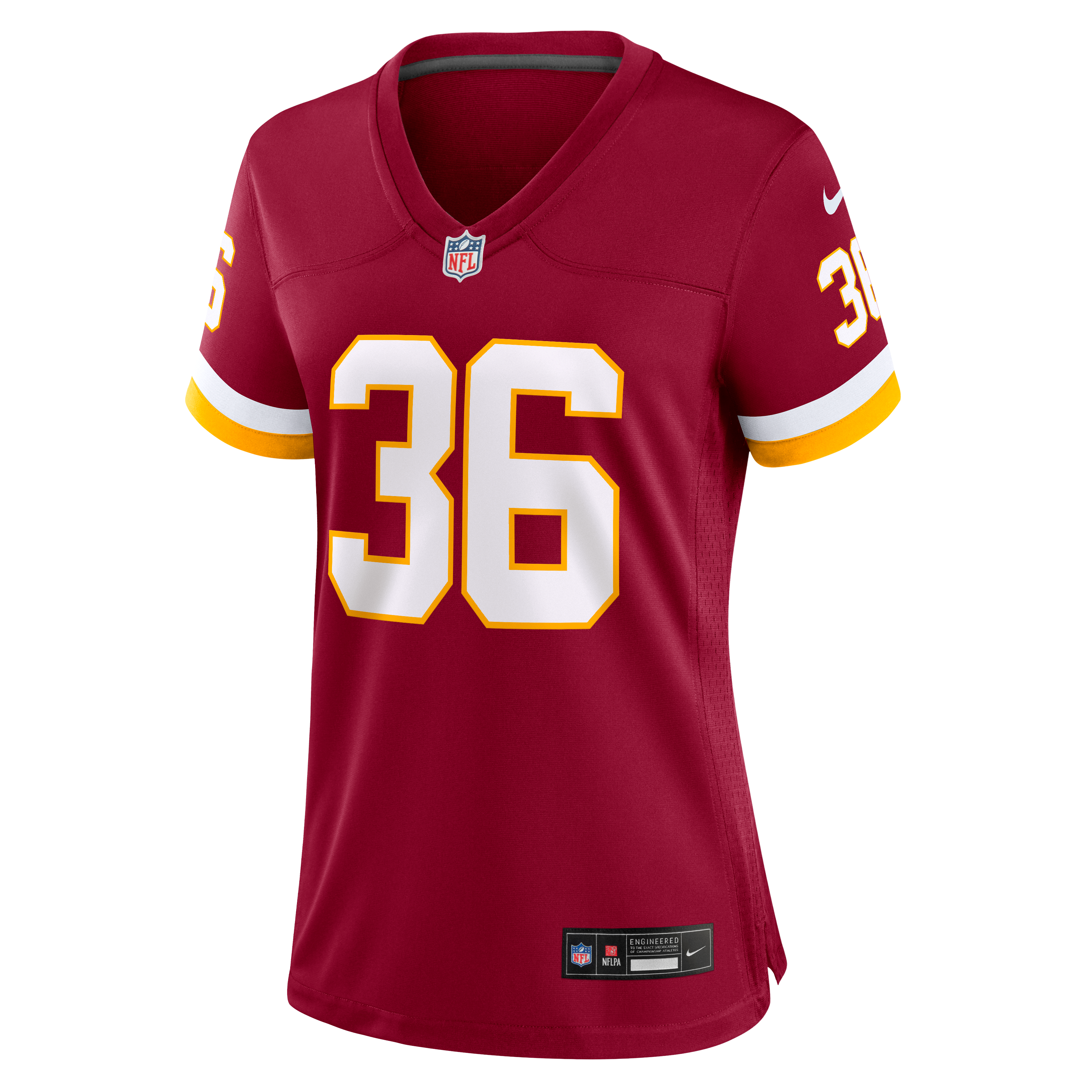 Maillot de match Nike Darius Rush bordeaux pour femme, Washington Commanders