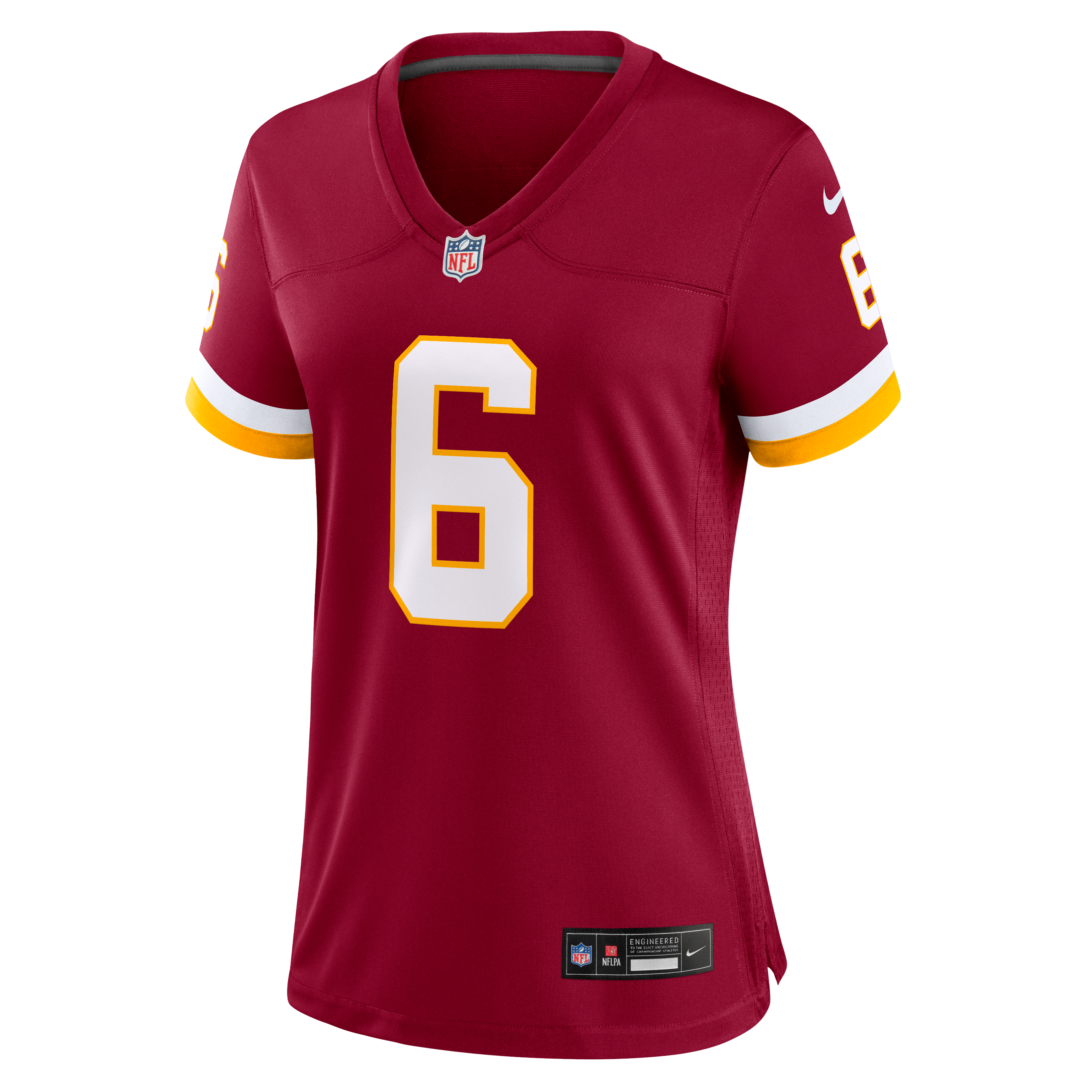 Maillot de match Nike Dyami marron bordeaux pour femme, Washington Commanders