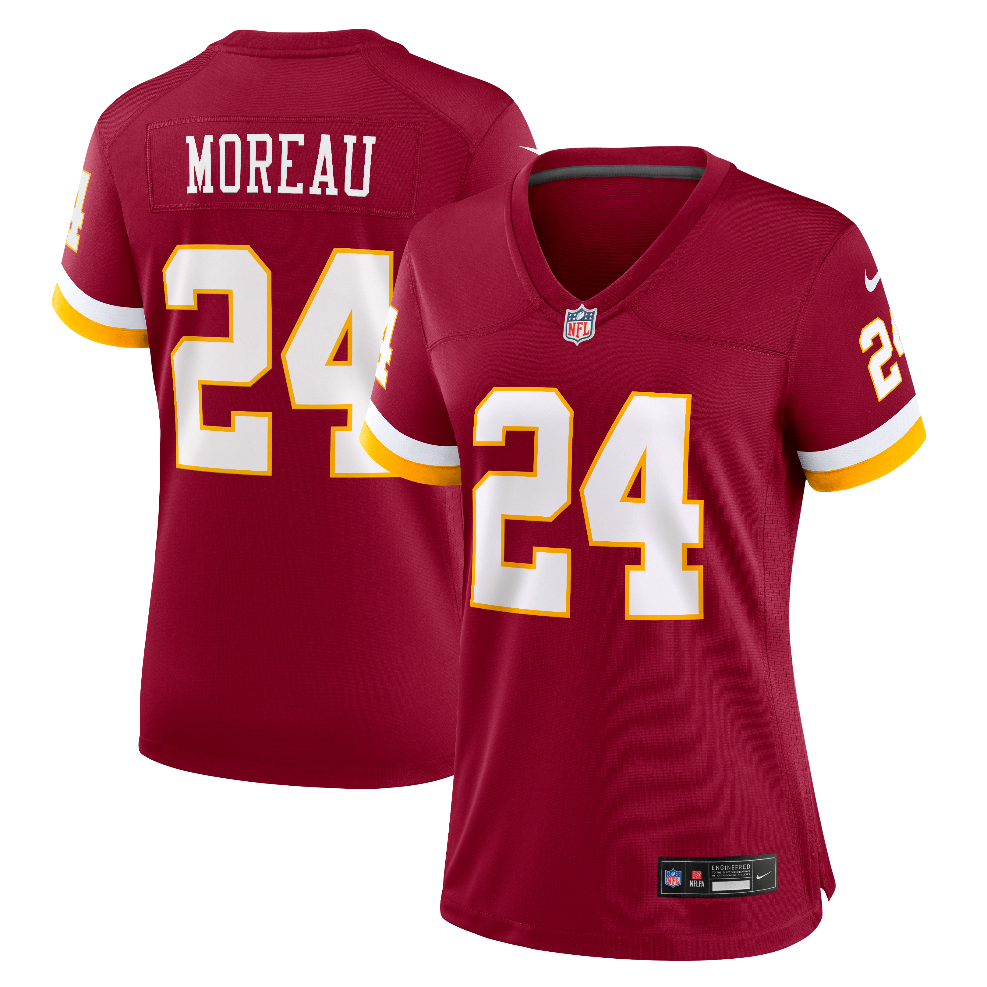 Maillot de match Nike Fabian Moreau bordeaux pour femme, Washington Commanders